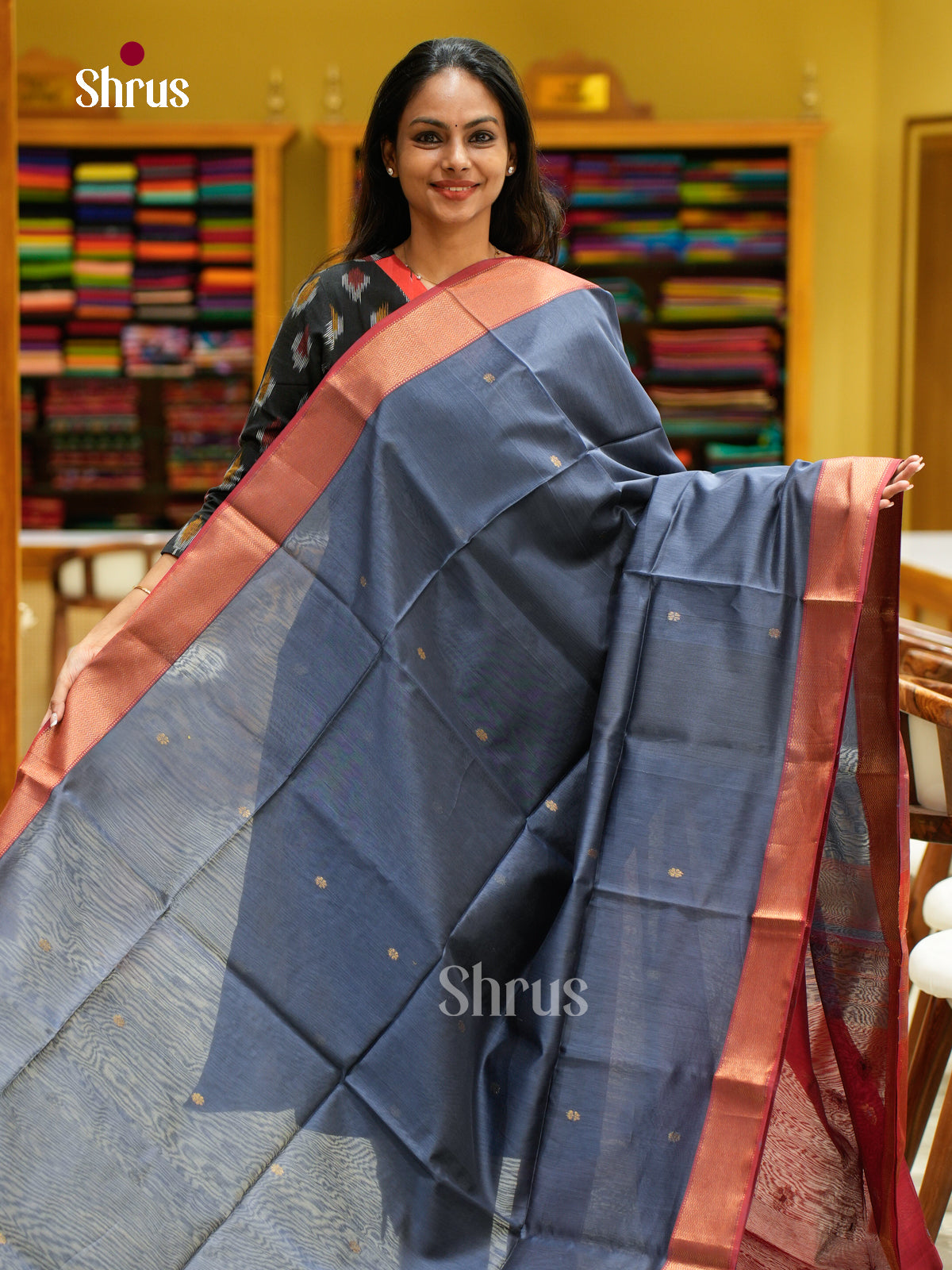 Maheshwari silkcotton Saree - EFS05119 - Shop on Shrus.com