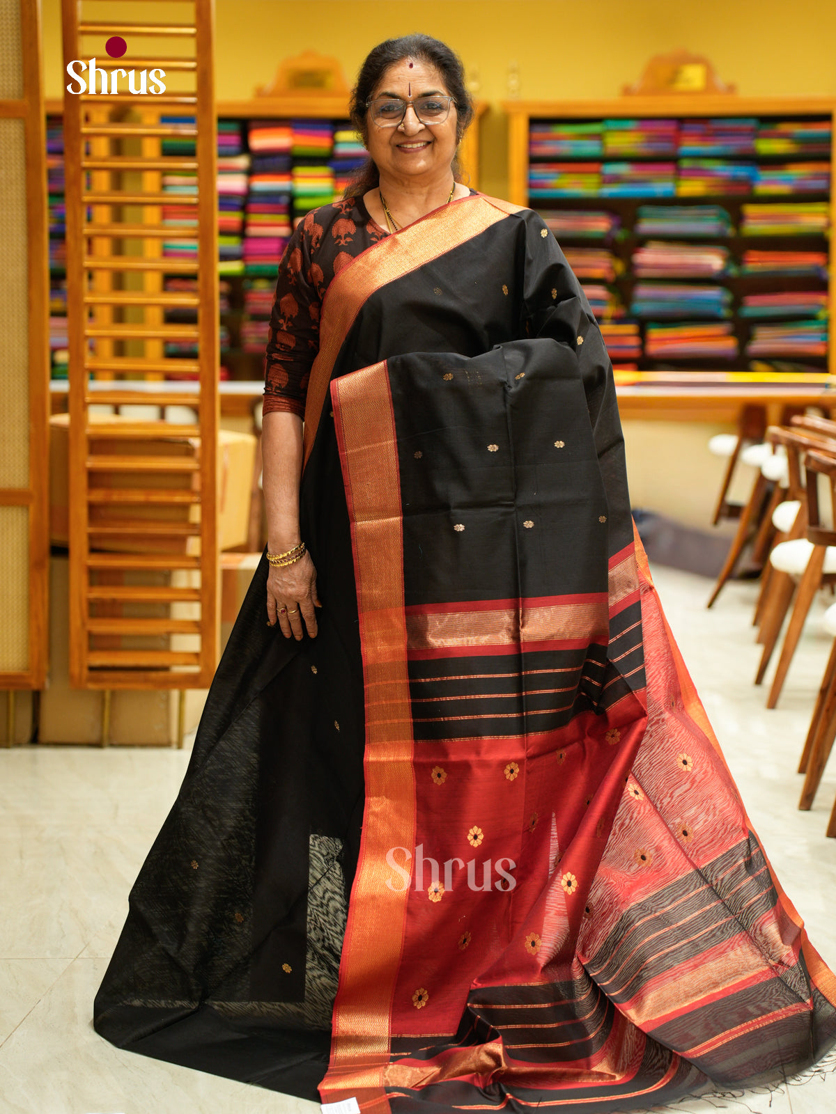 Maheshwari silkcotton Saree - EFS05120 - Shop on Shrus.com