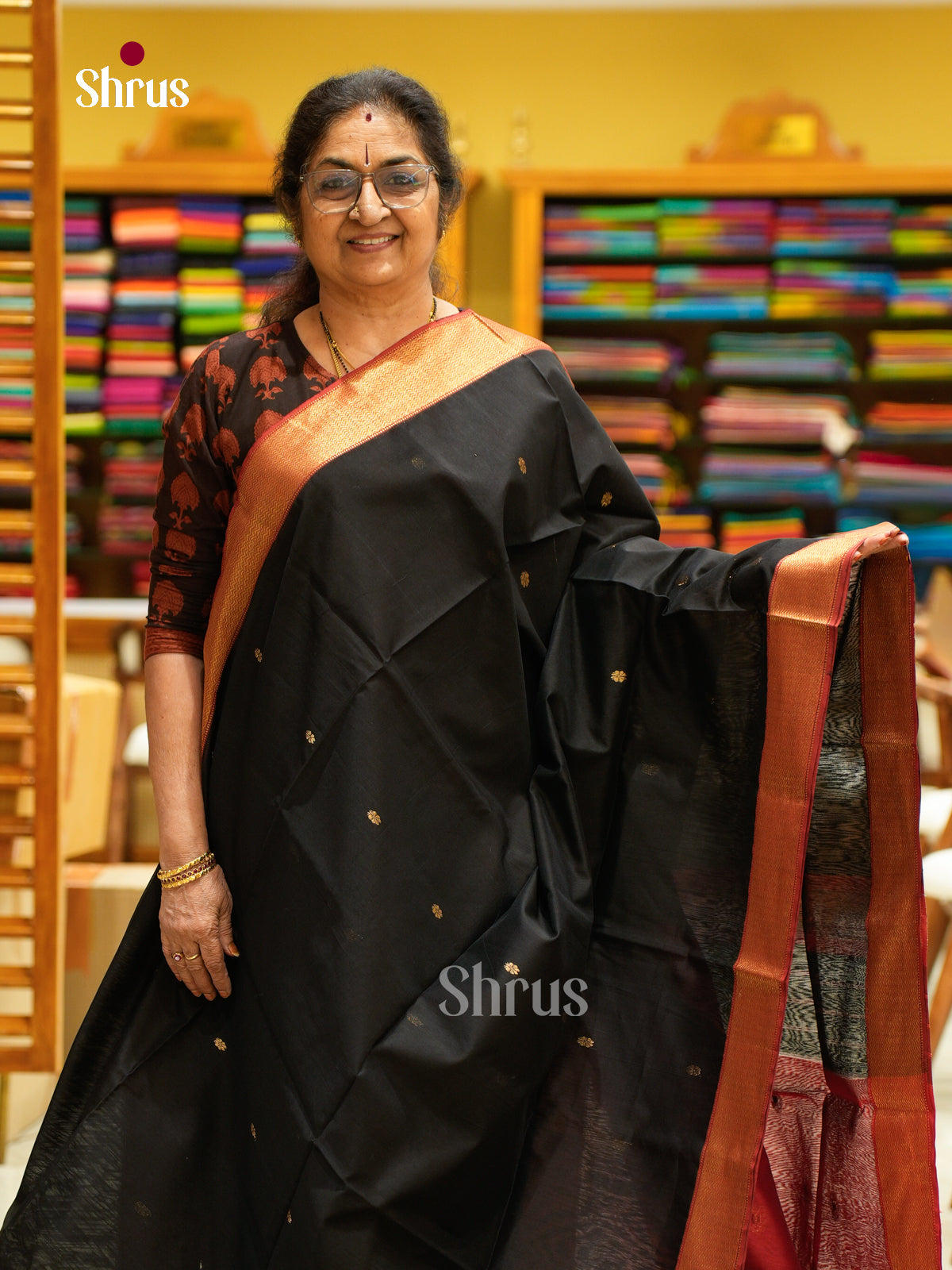 Maheshwari silkcotton Saree - EFS05120 - Shop on Shrus.com