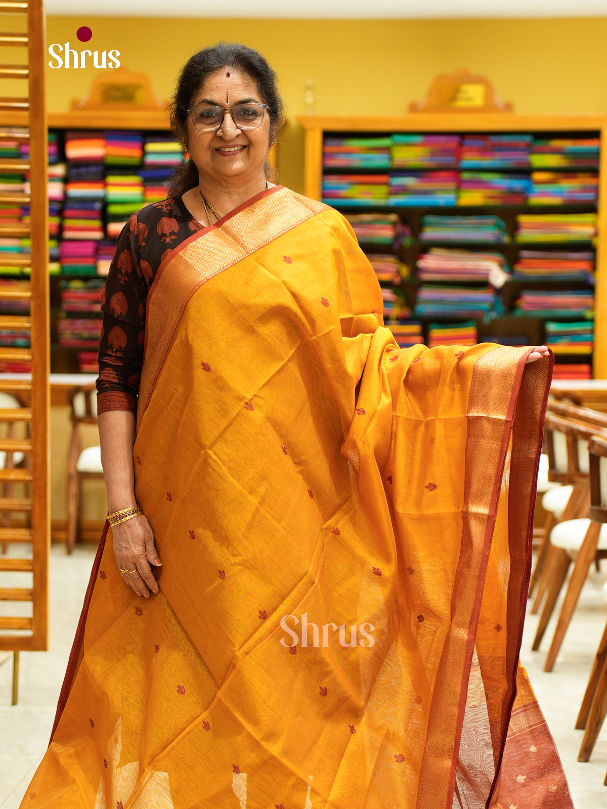 Maheshwari silkcotton Saree - EFS05123 - Shop on Shrus.com
