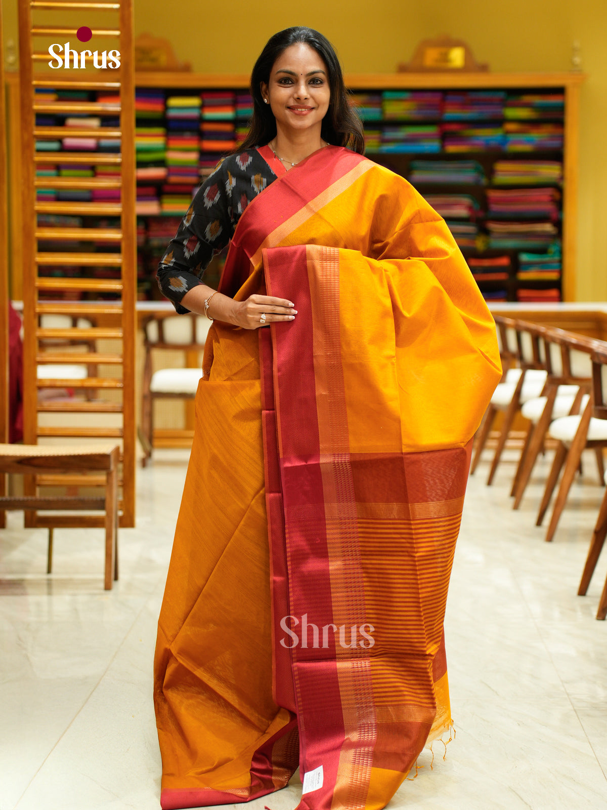 Maheshwari silkcotton Saree - EFS05131 - Shop on Shrus.com
