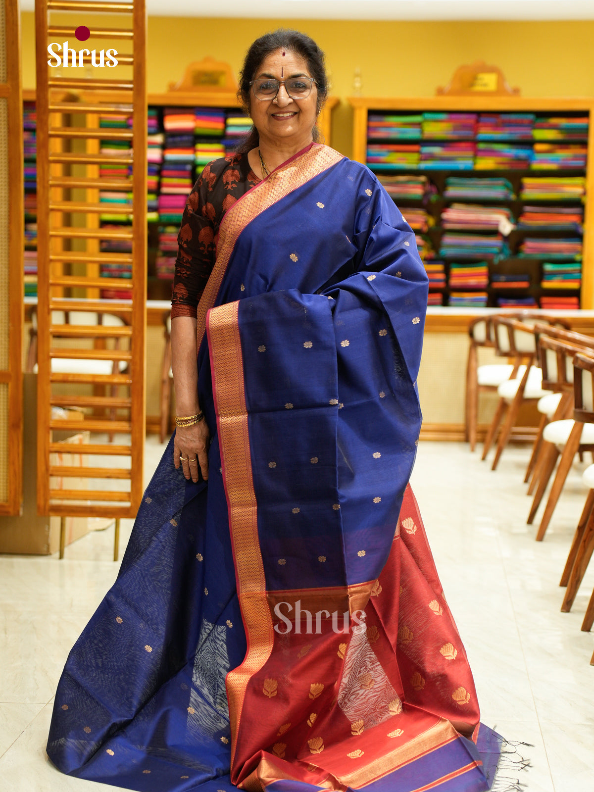 Maheshwari silkcotton Saree - EFS05136 - Shop on Shrus.com
