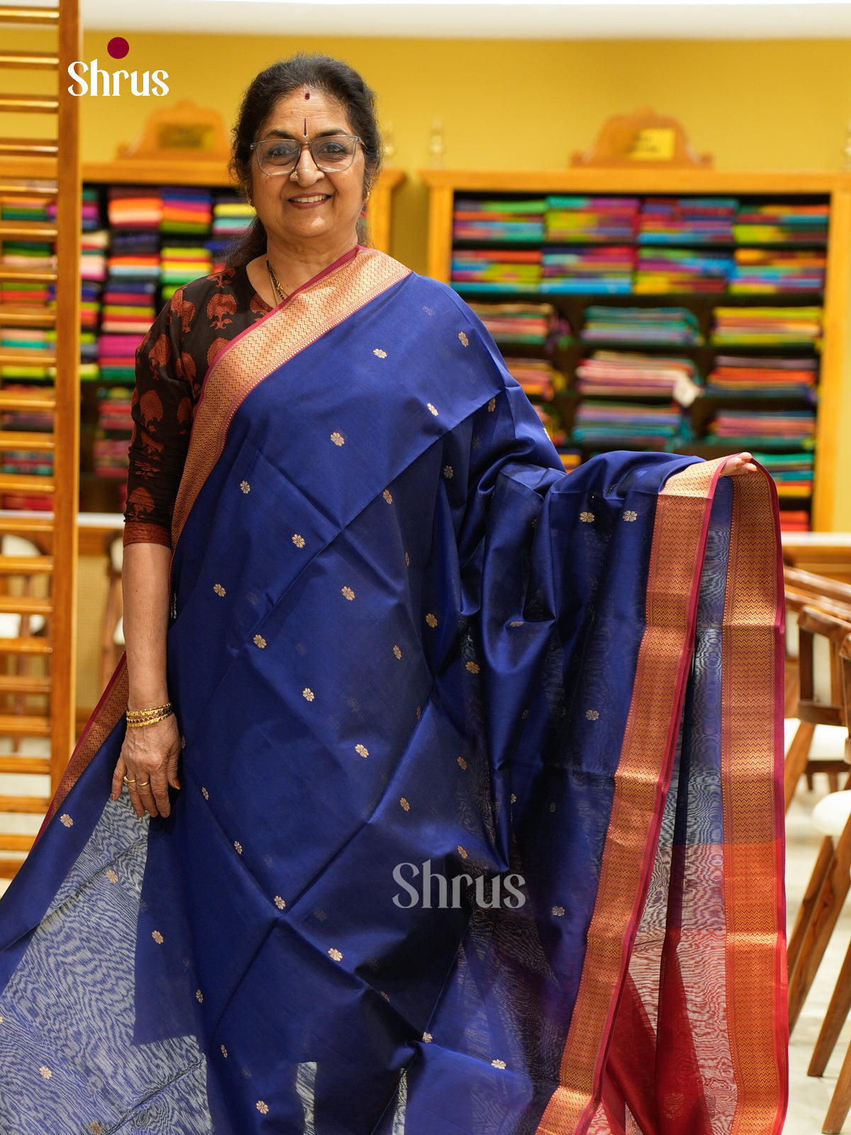 Maheshwari silkcotton Saree - EFS05136 - Shop on Shrus.com