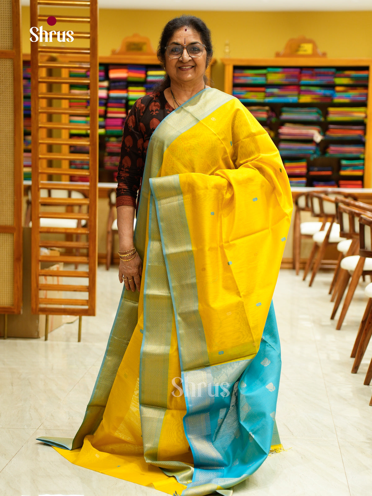 Maheshwari silkcotton Saree - EFS05140 - Shop on Shrus.com