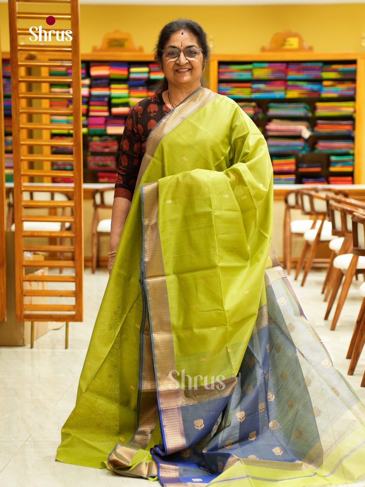 Maheshwari silkcotton Saree - EFS05142 - Shop on Shrus.com