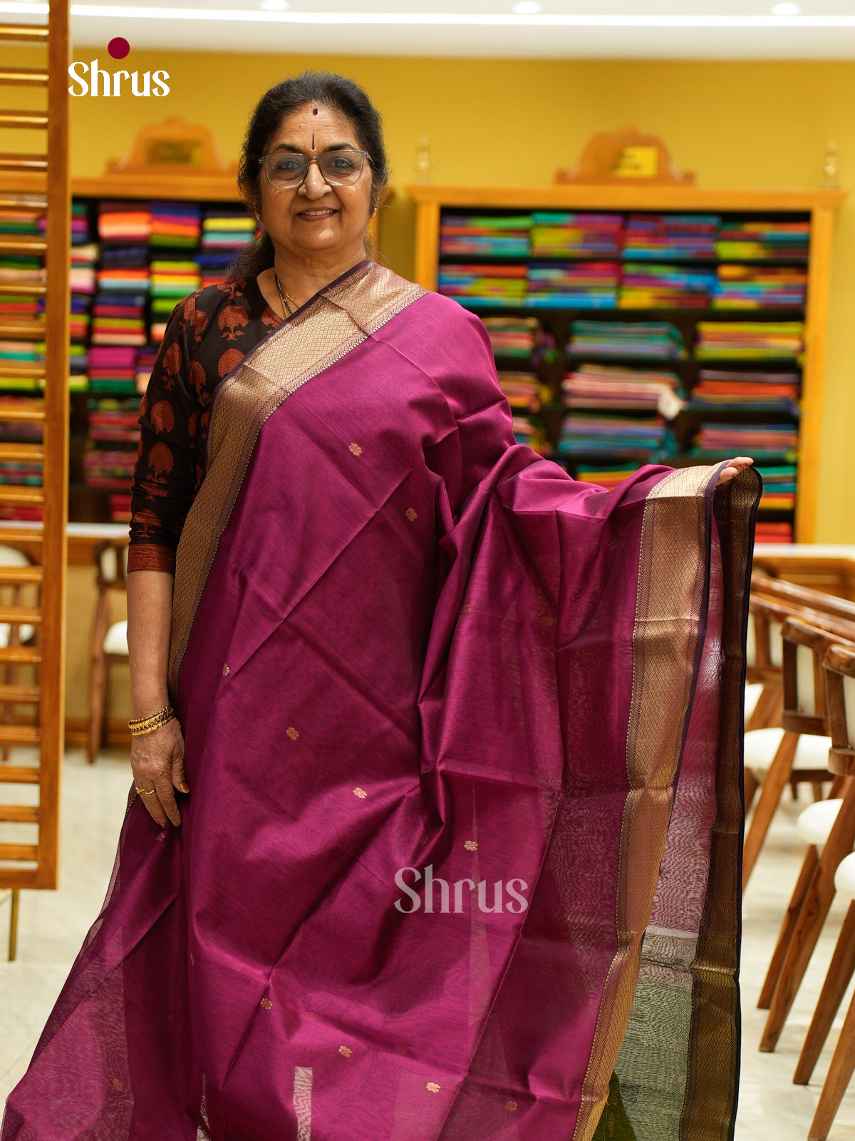 Maheshwari silkcotton Saree - EFS05144 - Shop on Shrus.com