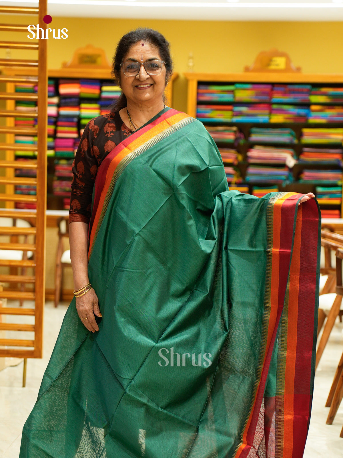 Maheshwari silkcotton Saree - EFS05145 - Shop on Shrus.com