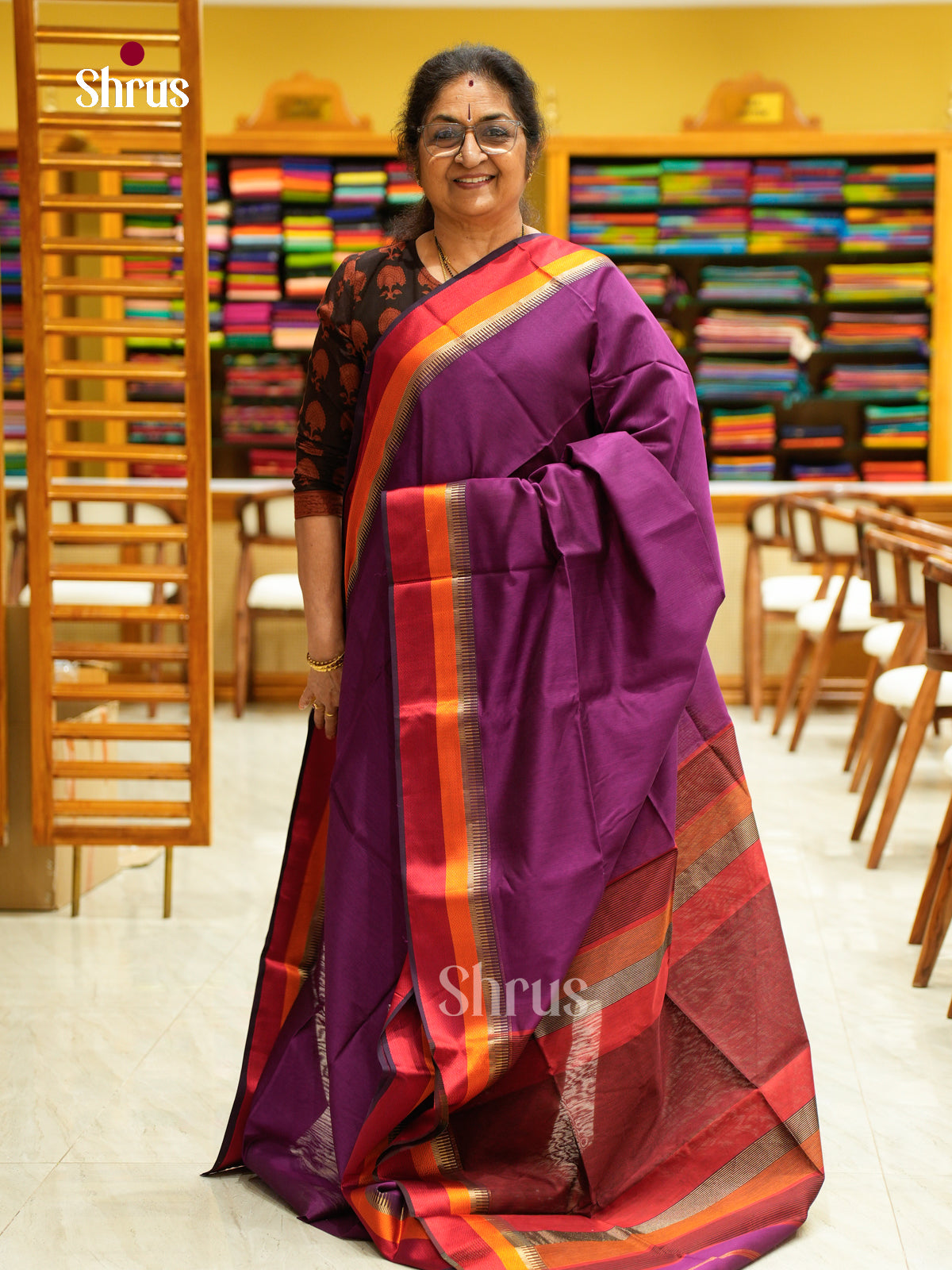 Maheshwari silkcotton Saree - EFS05149 - Shop on Shrus.com