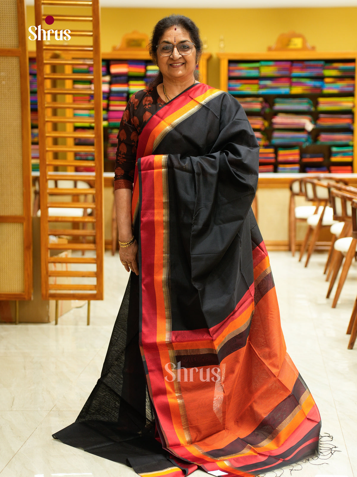 Maheshwari silkcotton Saree - EFS05152 - Shop on Shrus.com