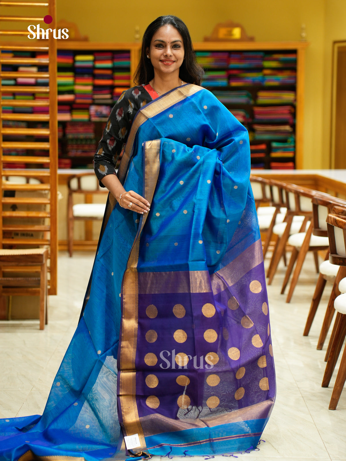 Maheshwari silkcotton Saree - EFS05156 - Shop on Shrus.com