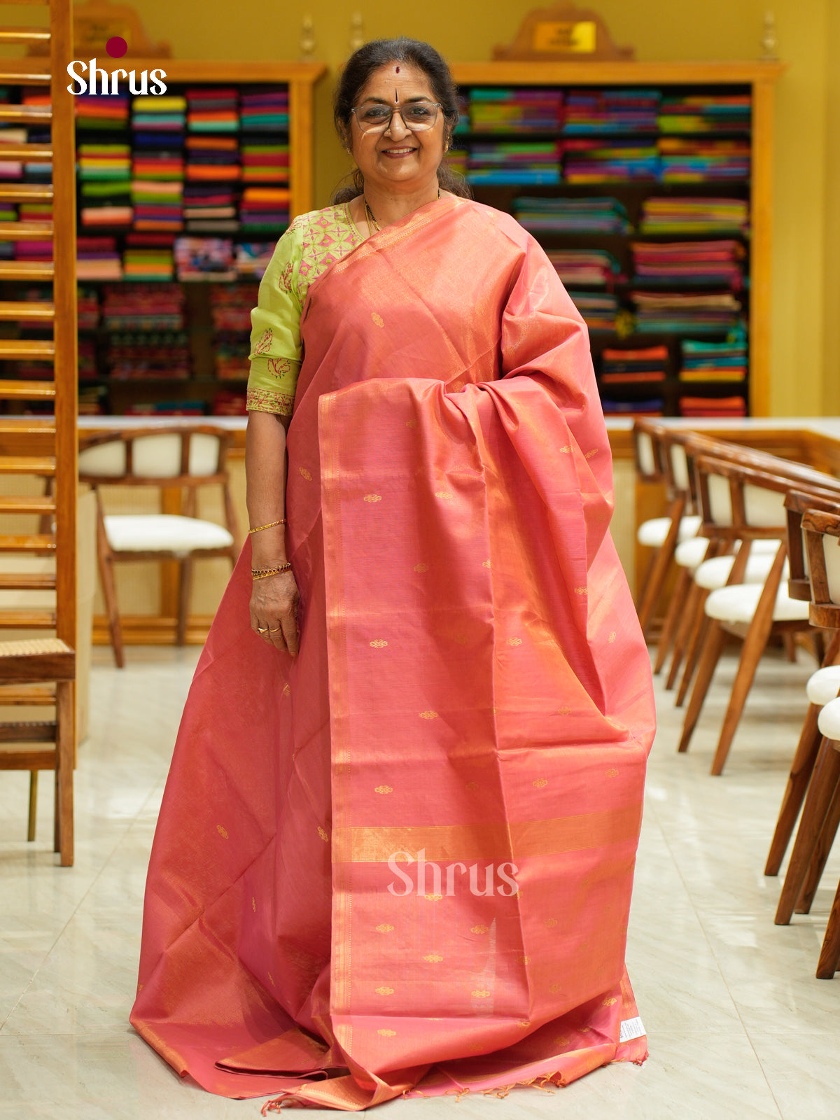 Maheshwari silkcotton Saree - EFS05157 - Shop on Shrus.com