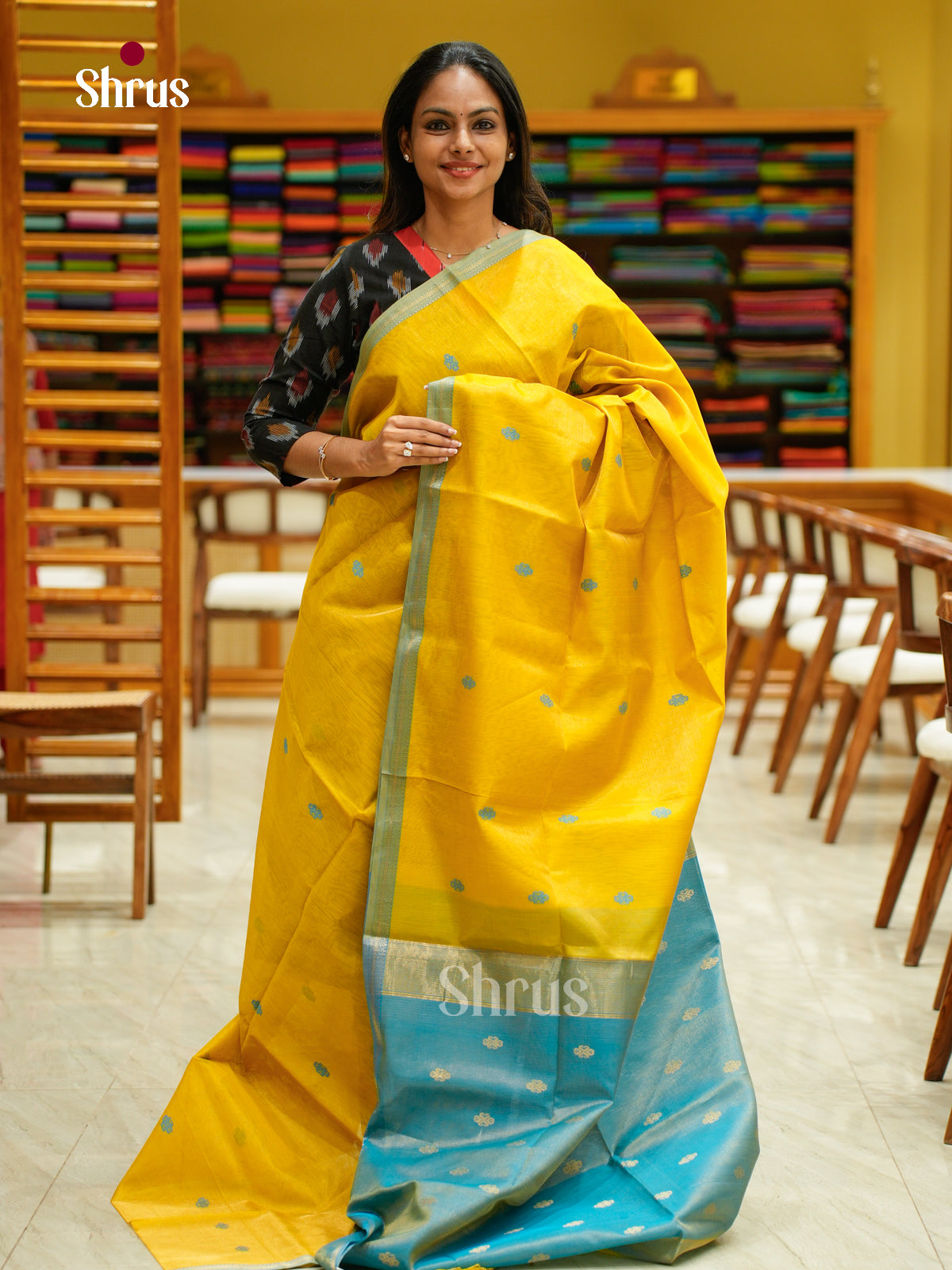 Maheshwari silkcotton Saree - EFS05158 - Shop on Shrus.com