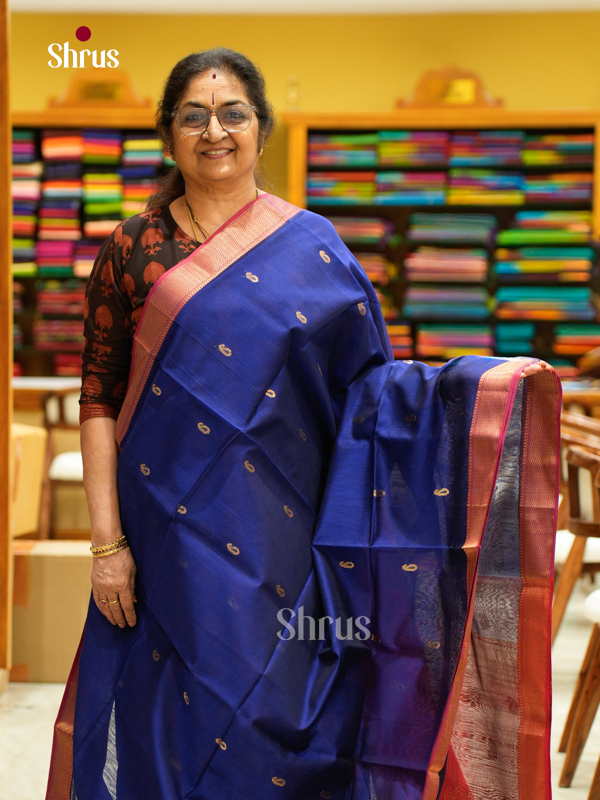 Maheshwari silkcotton Saree - EFS05159 - Shop on Shrus.com