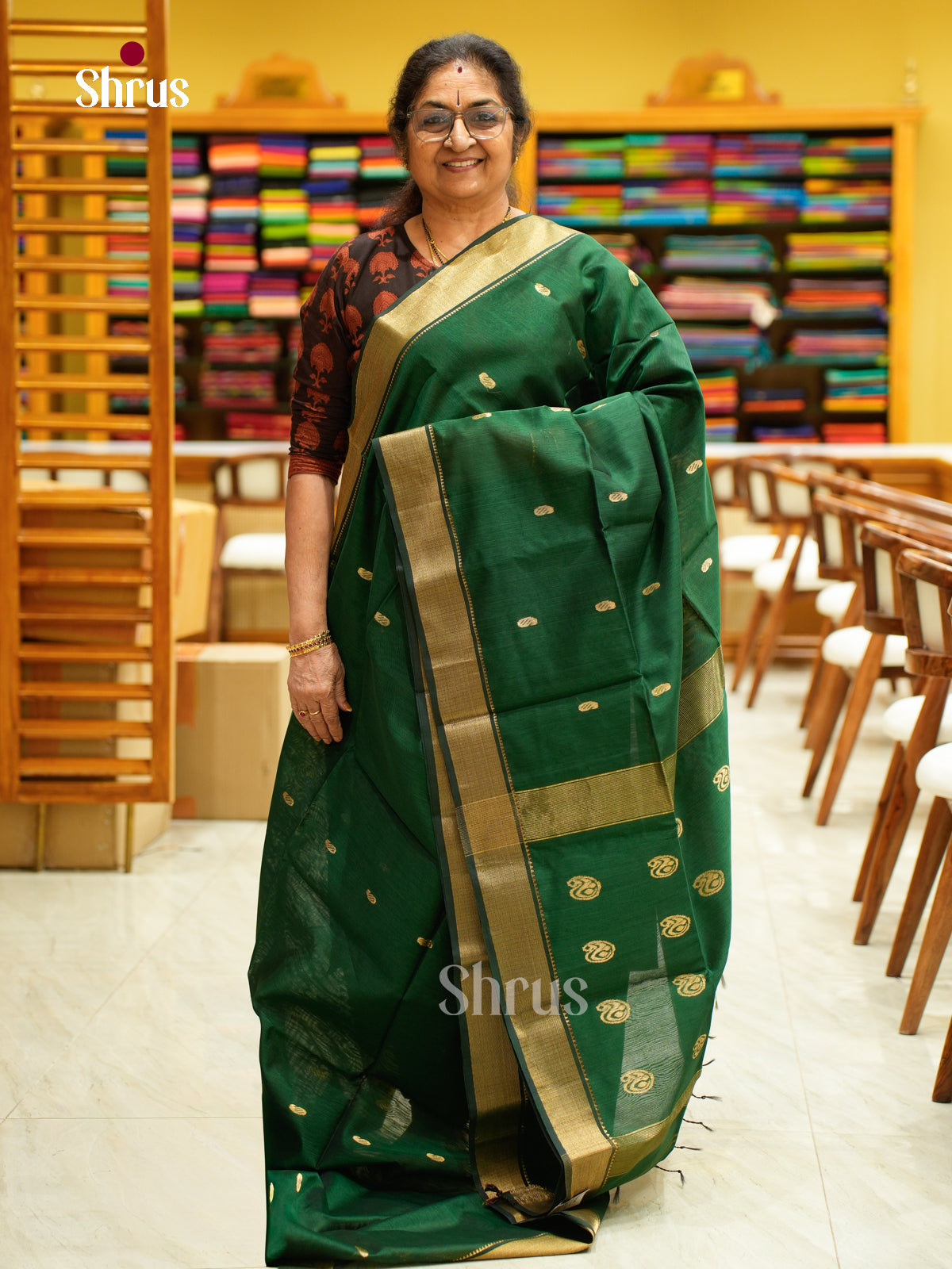 Maheshwari silkcotton Saree - EFS05167 - Shop on Shrus.com