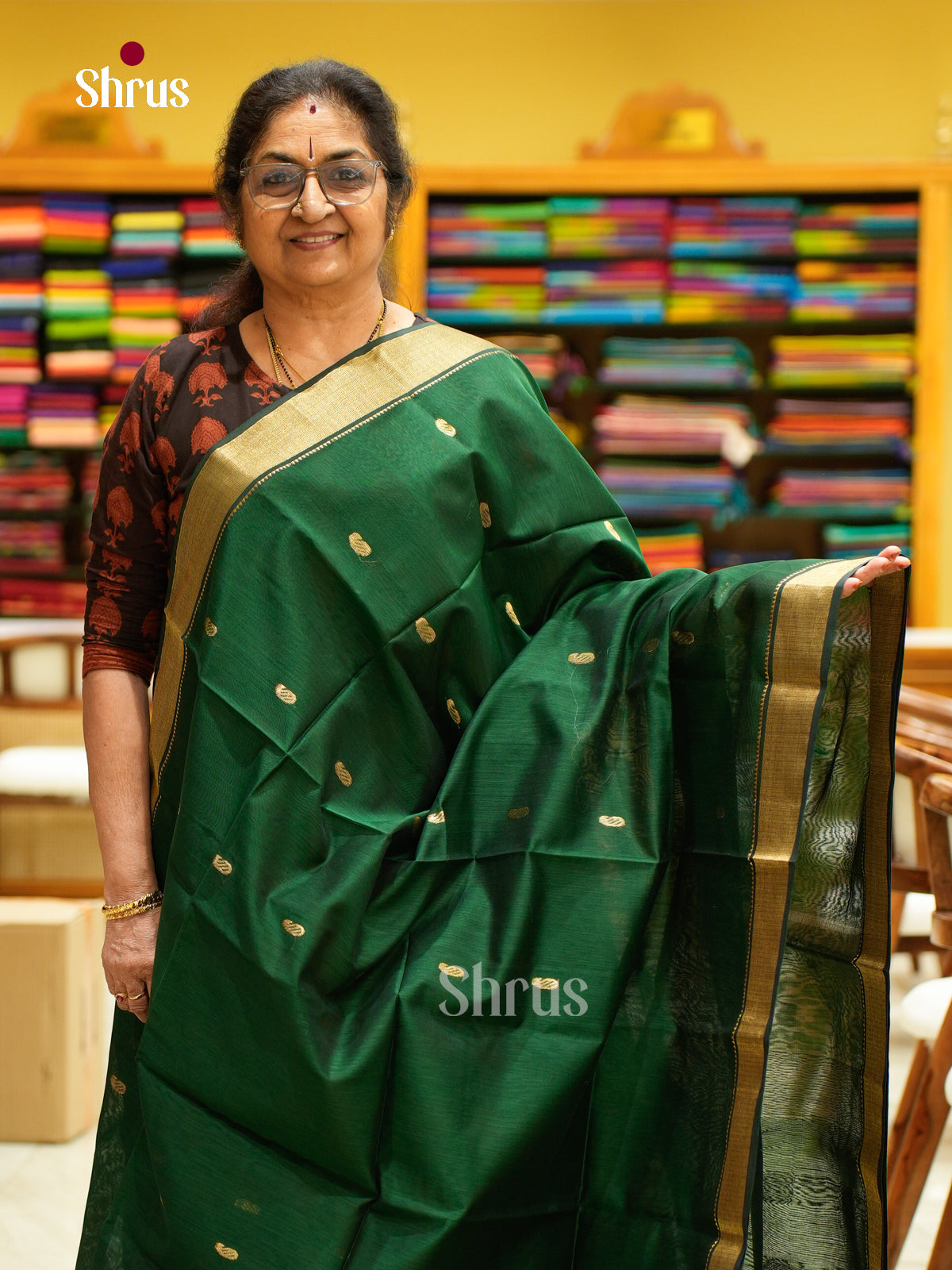 Maheshwari silkcotton Saree - EFS05167 - Shop on Shrus.com