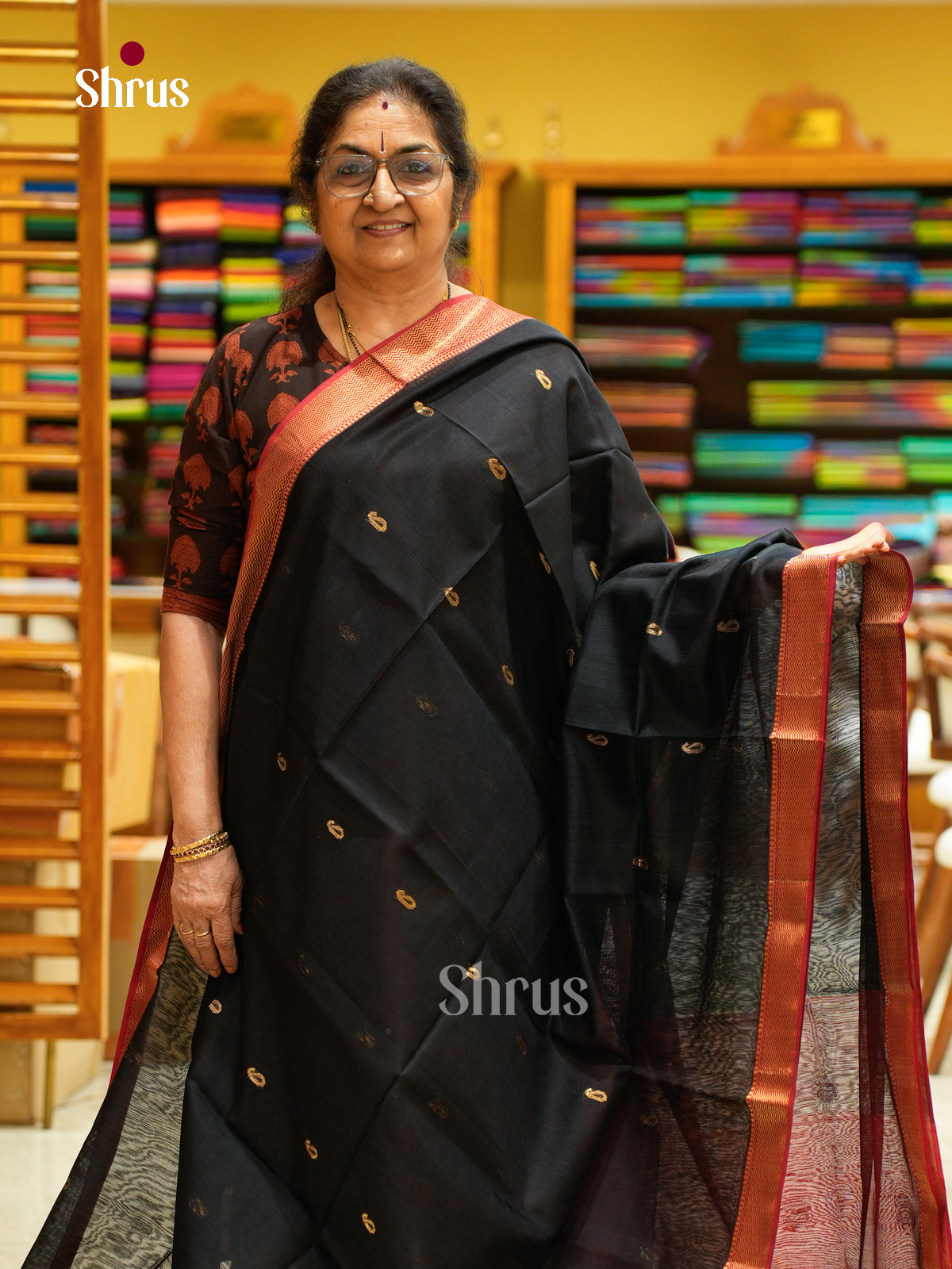 Maheshwari silkcotton Saree - EFS05172 - Shop on Shrus.com