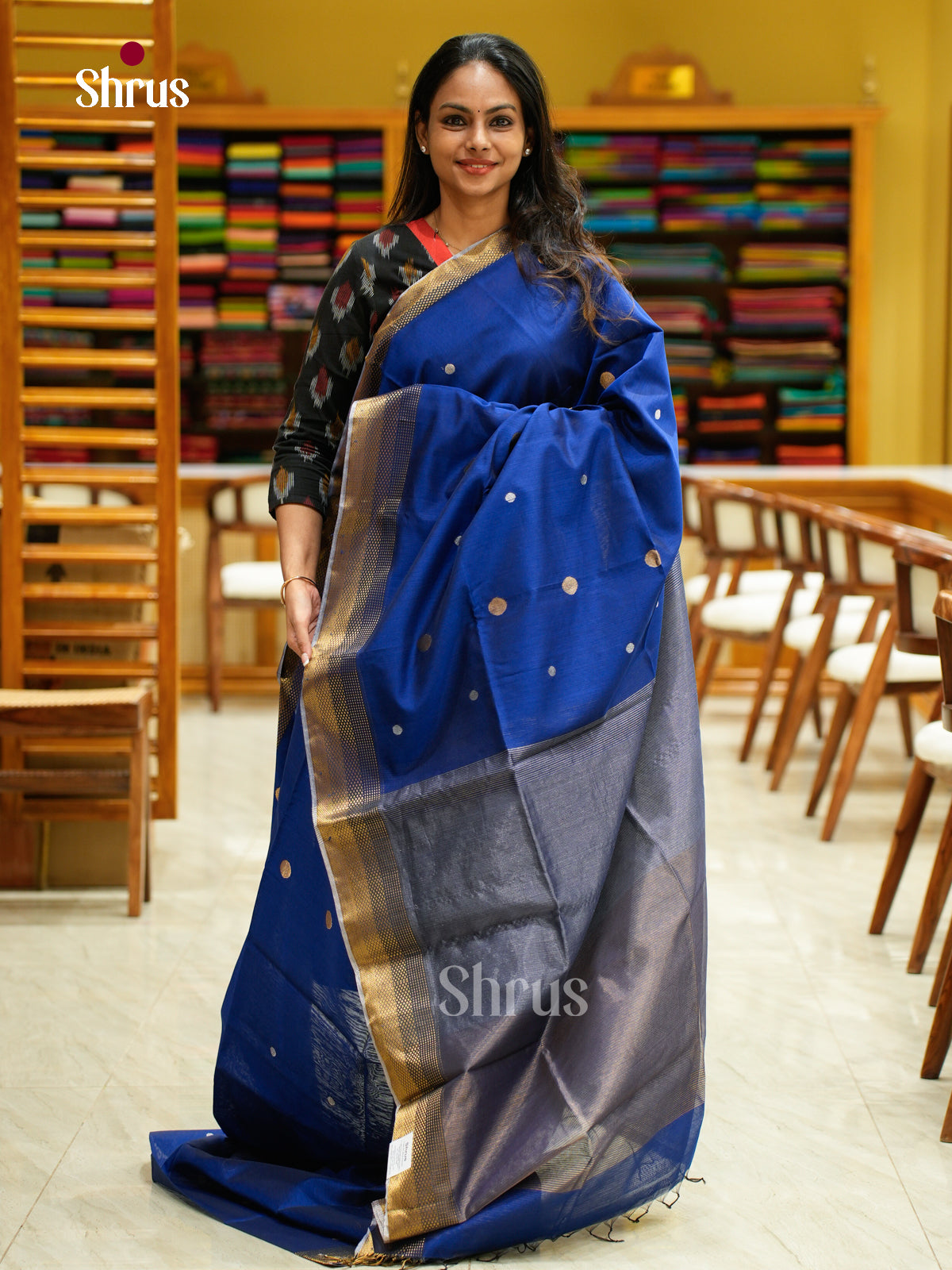 Maheshwari silkcotton Saree - EFS05177 - Shop on Shrus.com