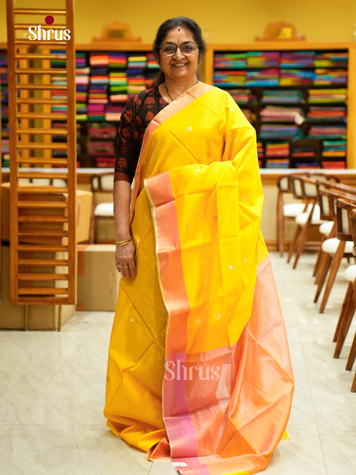 Maheshwari silkcotton Saree - EFS05180 - Shop on Shrus.com
