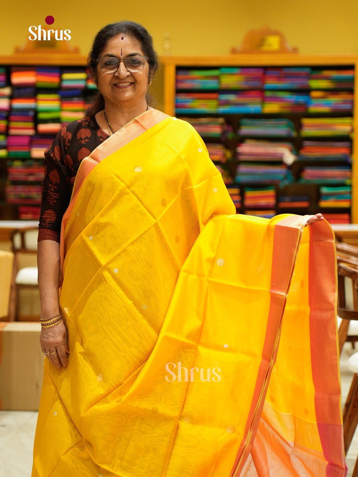 Maheshwari silkcotton Saree - EFS05180 - Shop on Shrus.com