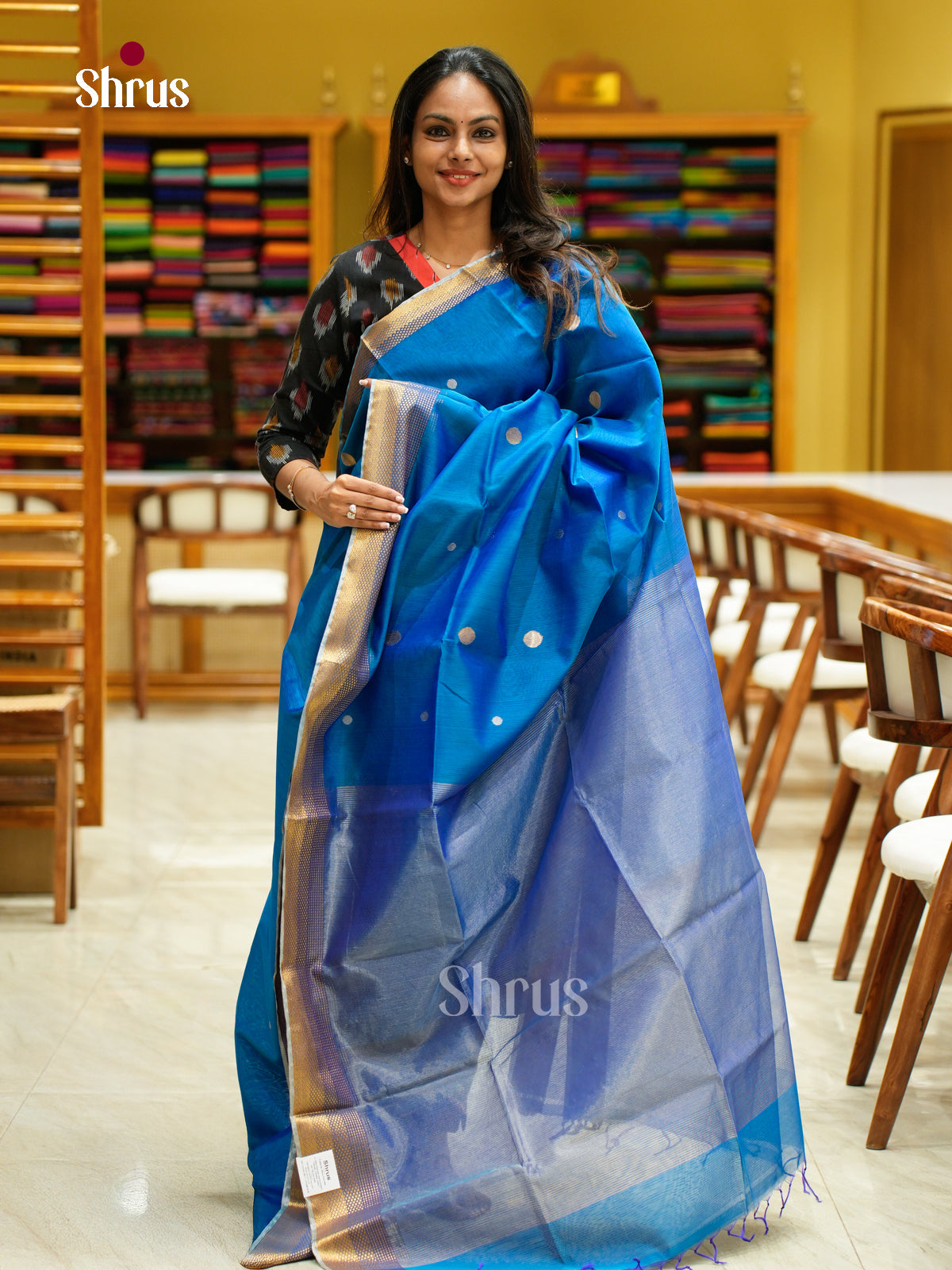Maheshwari silkcotton Saree - EFS05181 - Shop on Shrus.com