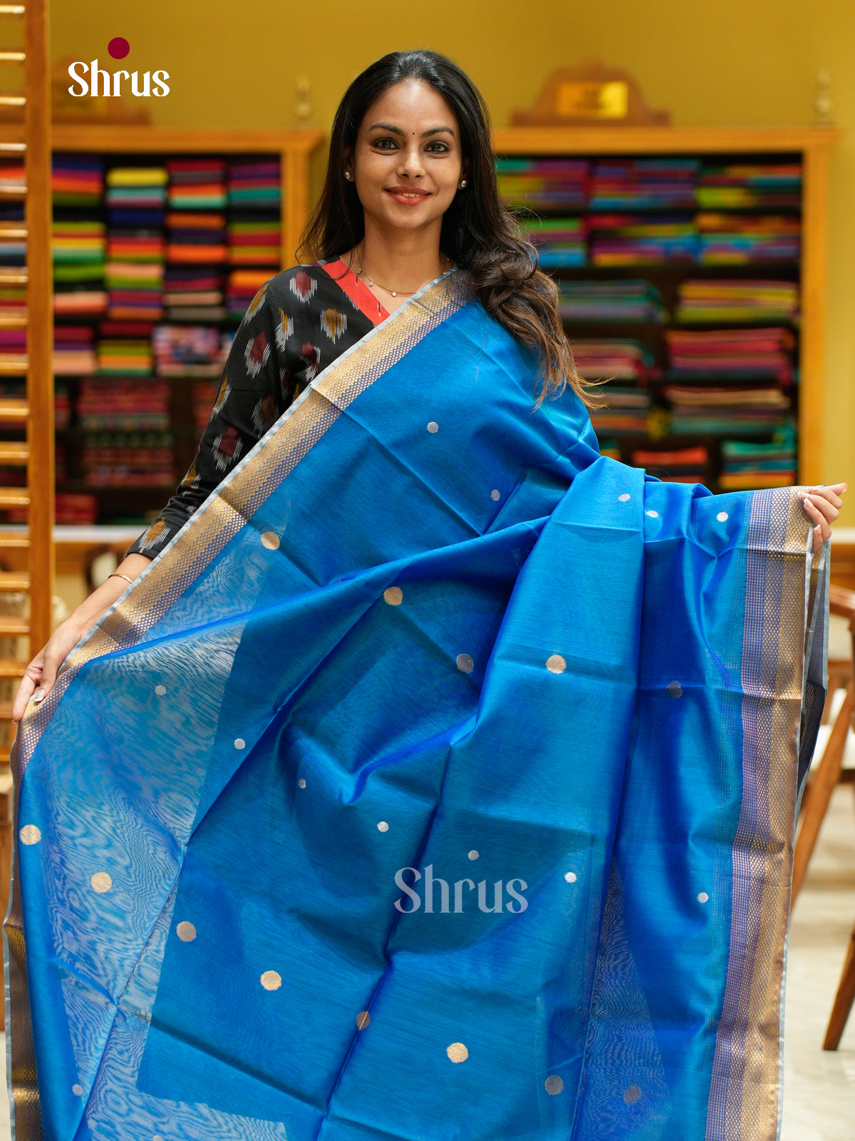 Maheshwari silkcotton Saree - EFS05181 - Shop on Shrus.com