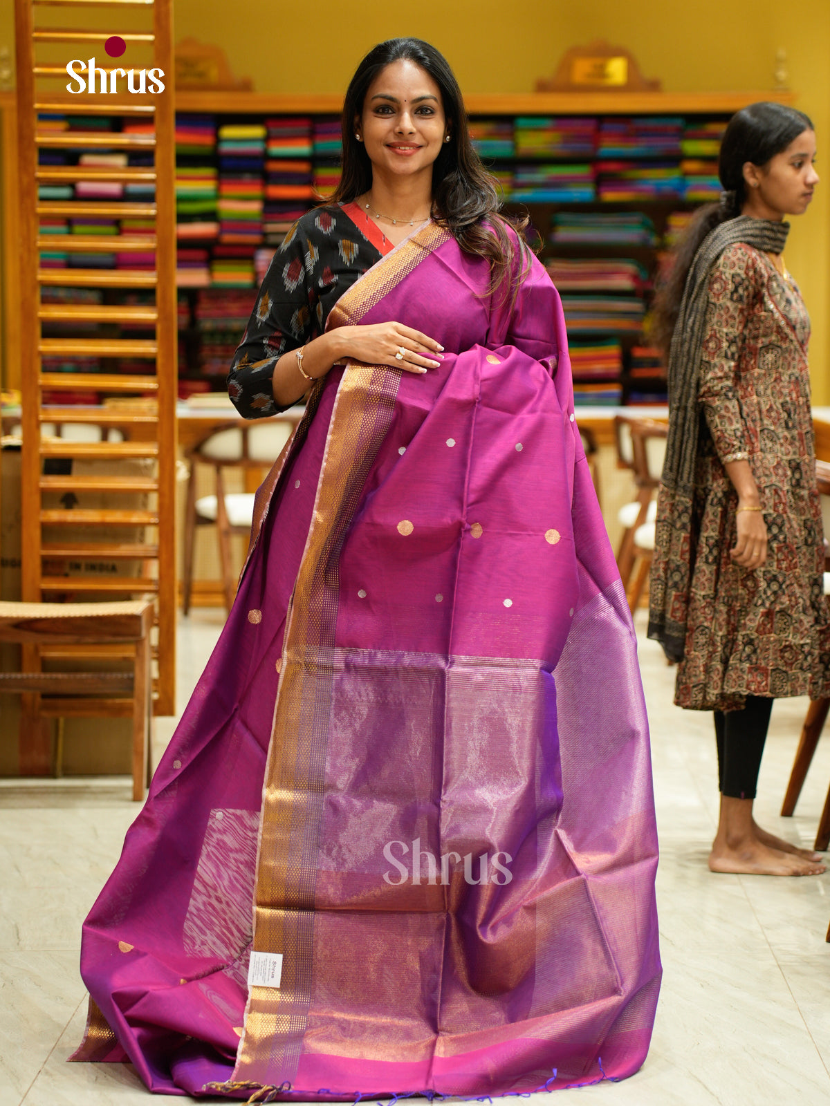 Maheshwari silkcotton Saree - EFS05183 - Shop on Shrus.com