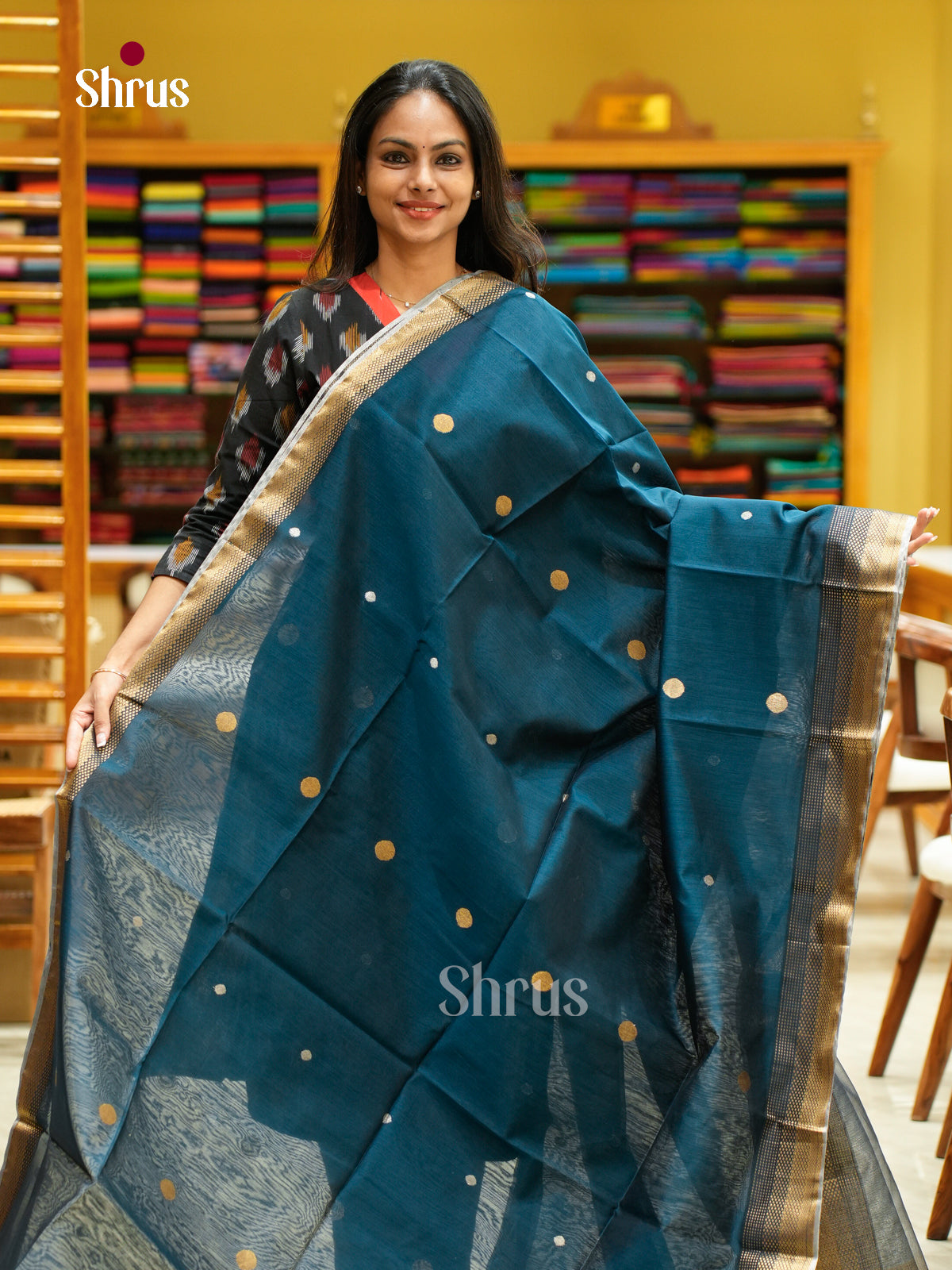 Maheshwari silkcotton Saree - EFS05184 - Shop on Shrus.com