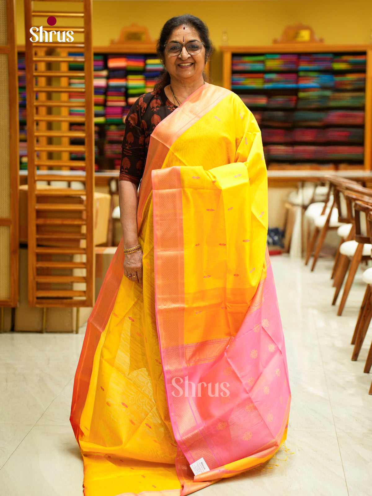 Maheshwari silkcotton Saree - EFS05197 - Shop on Shrus.com