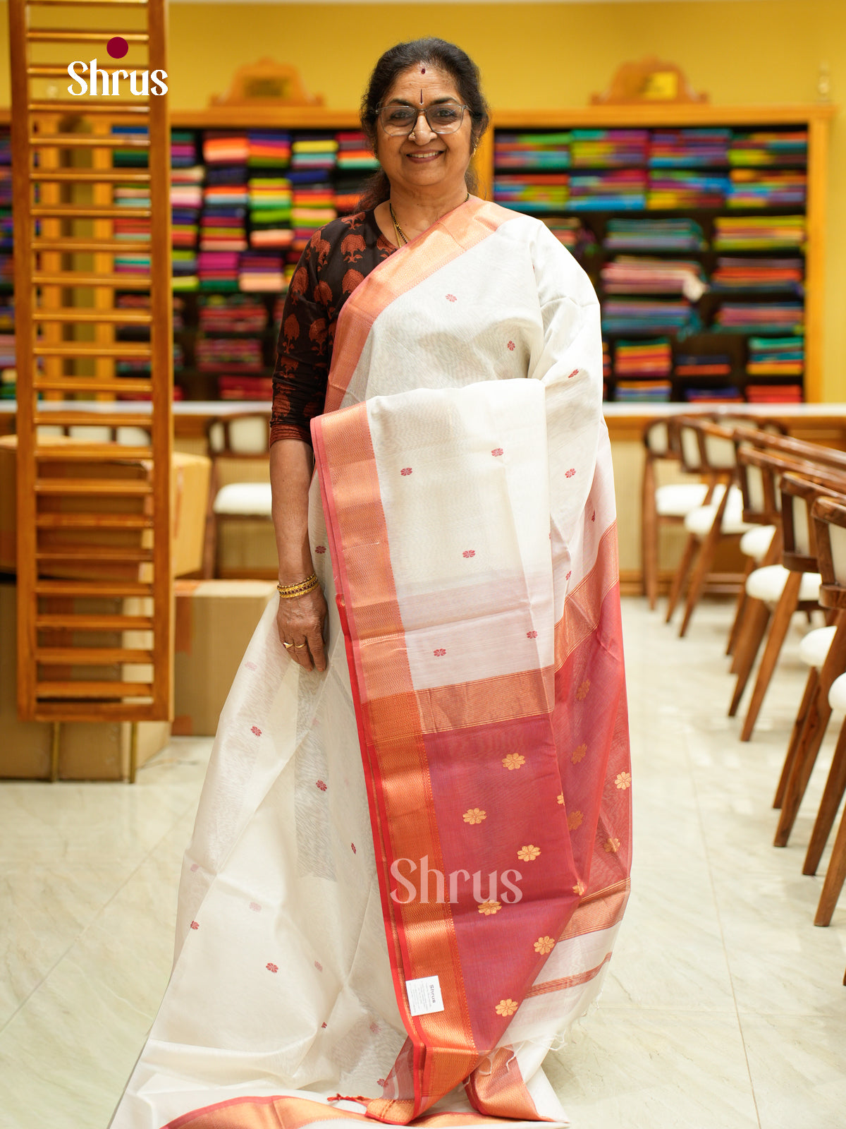 Maheshwari silkcotton Saree - EFS05203 - Shop on Shrus.com