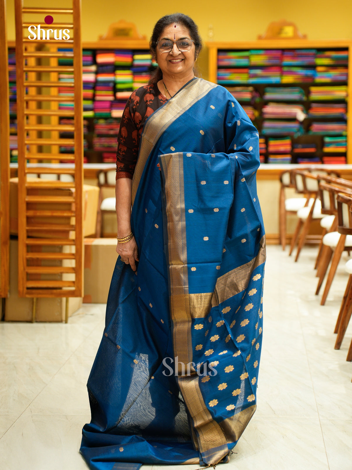 Maheshwari silkcotton Saree - EFS05206 - Shop on Shrus.com