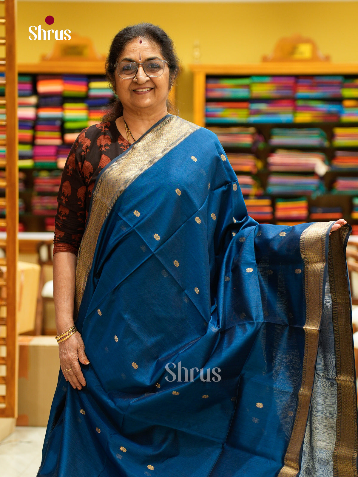 Maheshwari silkcotton Saree - EFS05206 - Shop on Shrus.com