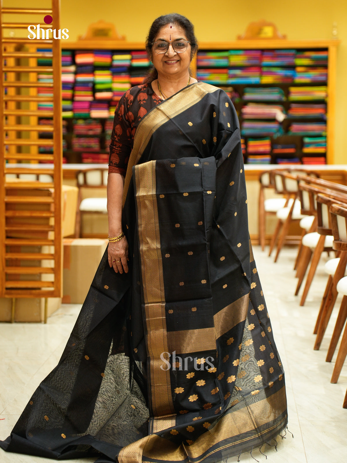 Maheshwari silkcotton Saree - EFS05208 - Shop on Shrus.com