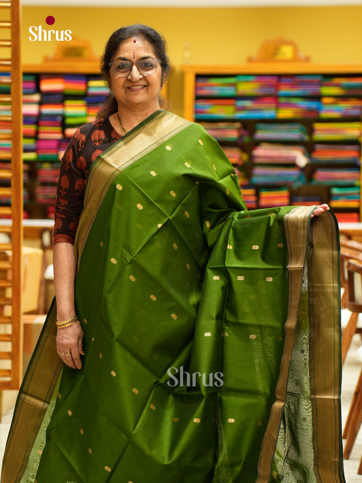 Maheshwari silkcotton Saree - EFS05210 - Shop on Shrus.com