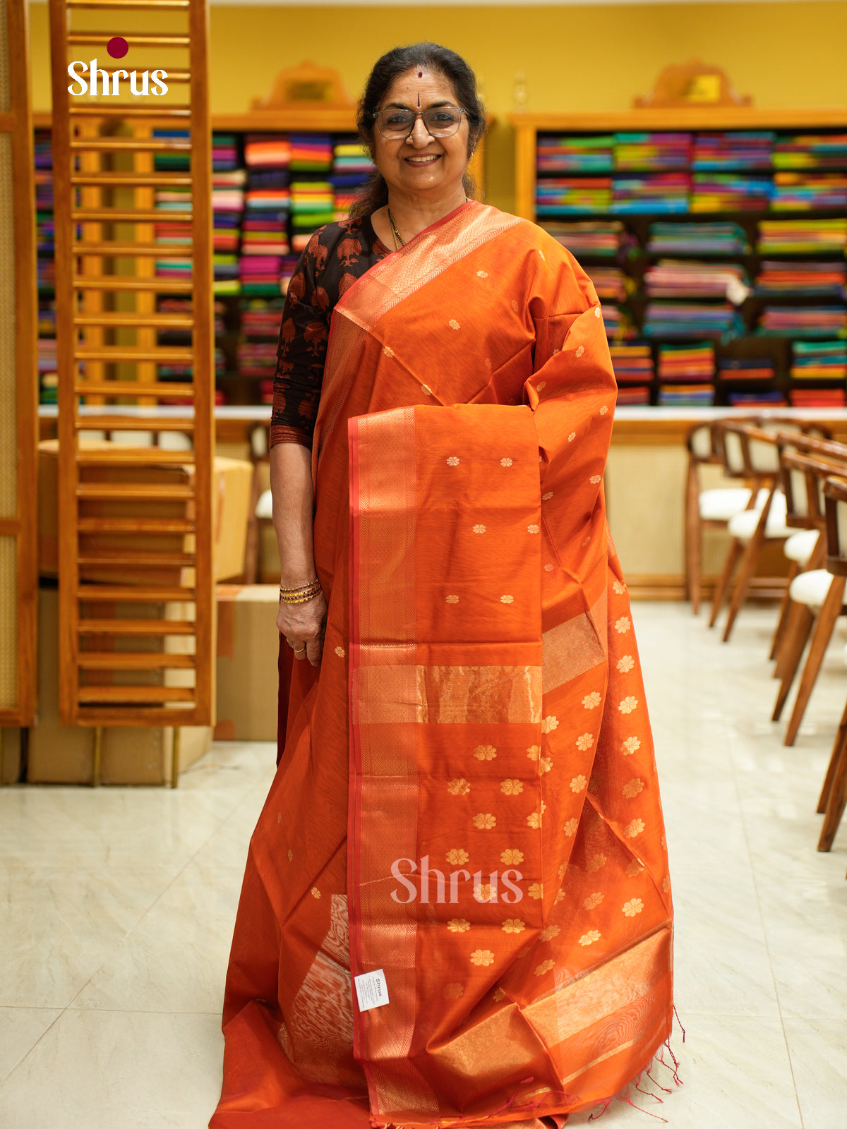 Maheshwari silkcotton Saree - EFS05214 - Shop on Shrus.com