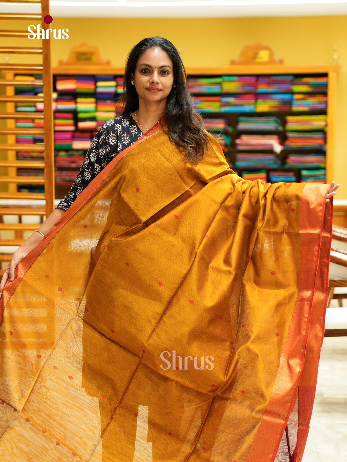 Maheshwari silkcotton Saree - EFS05216 - Shop on Shrus.com