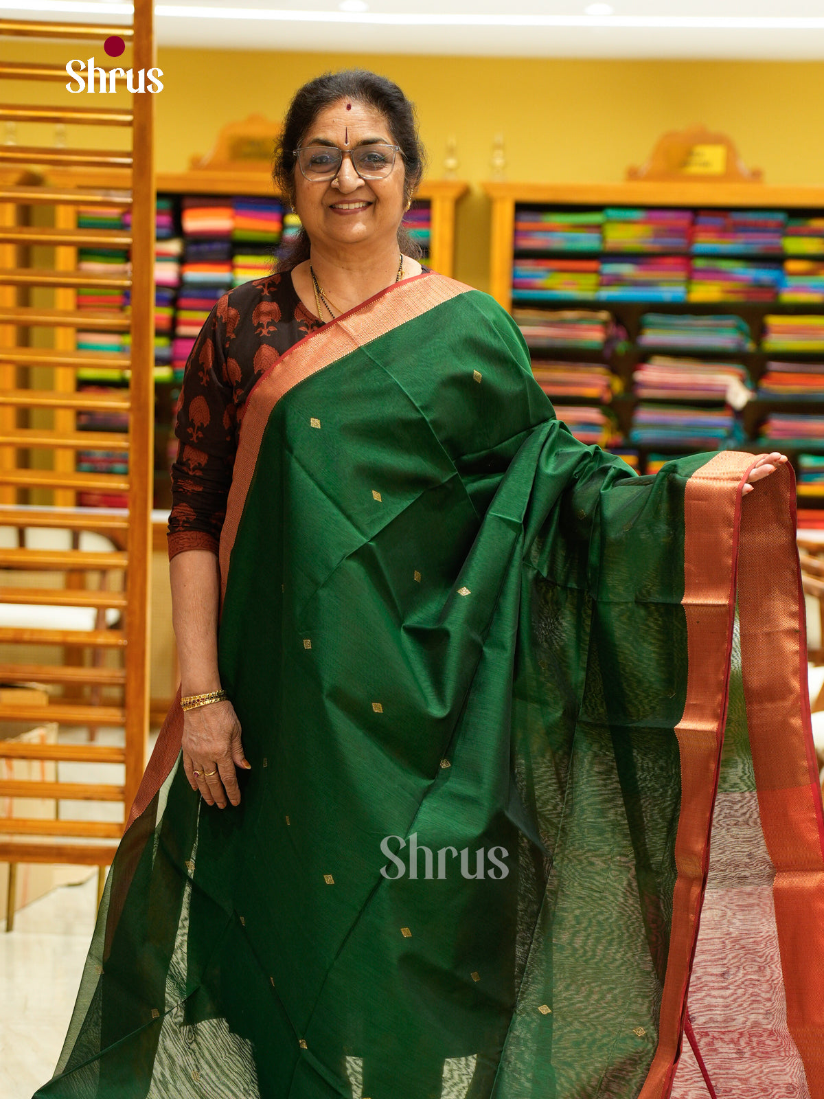 Maheshwari silkcotton Saree - EFS05219 - Shop on Shrus.com