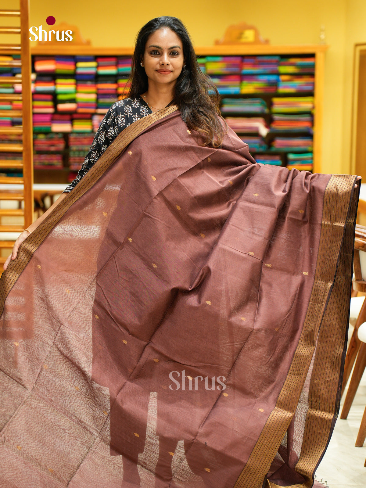 Maheshwari silkcotton Saree - EFS05223 - Shop on Shrus.com