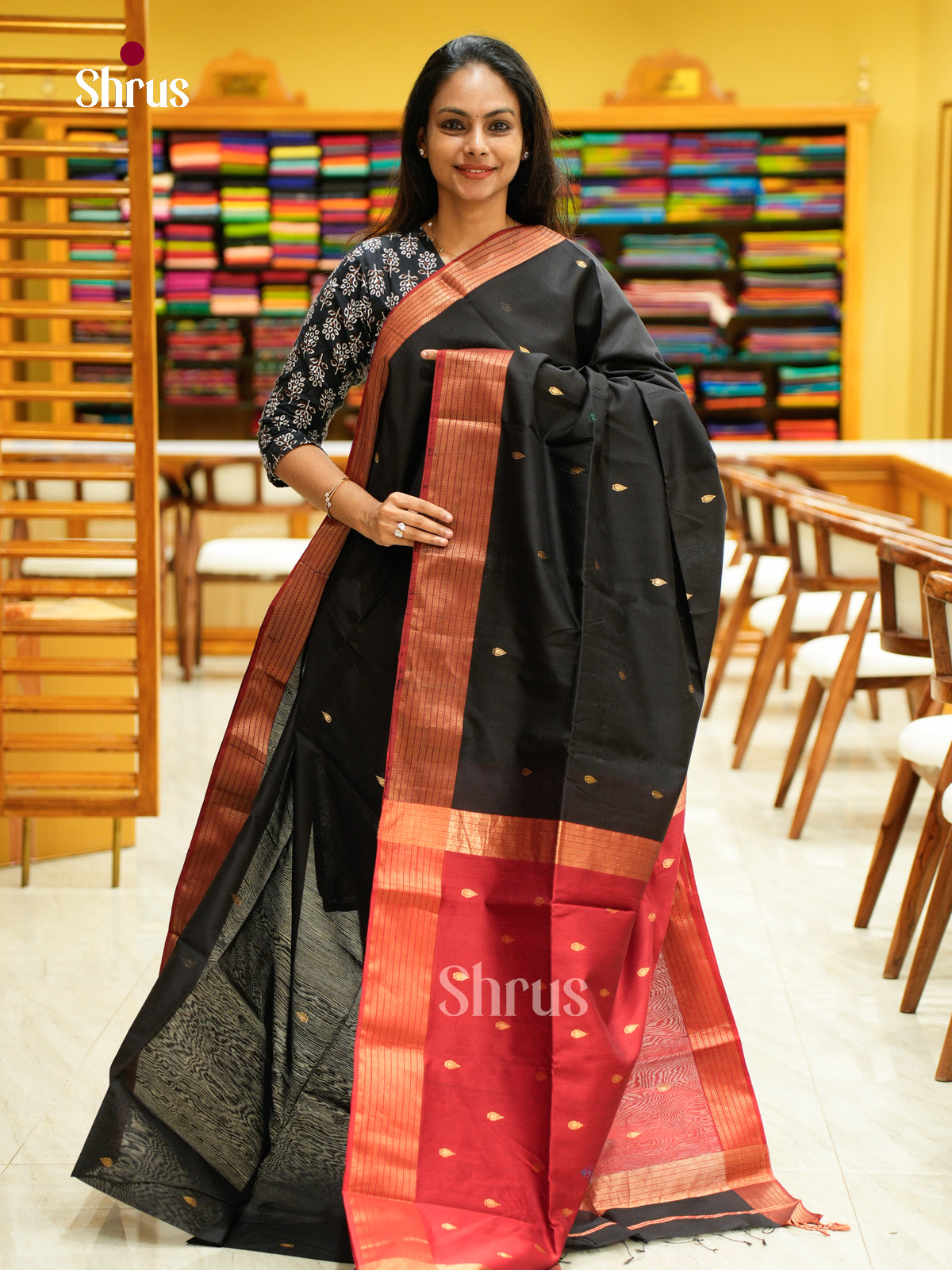 Maheshwari silkcotton Saree - EFS05229 - Shop on Shrus.com