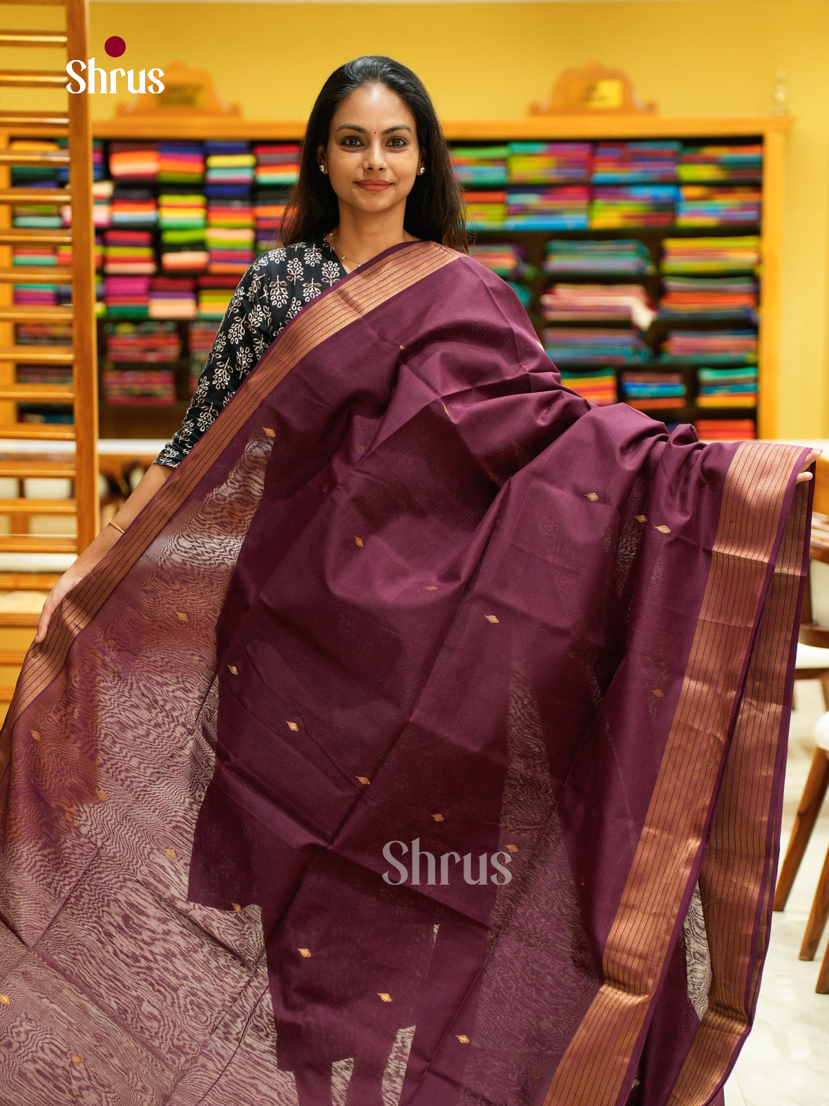 Maheshwari silkcotton Saree - EFS05231 - Shop on Shrus.com