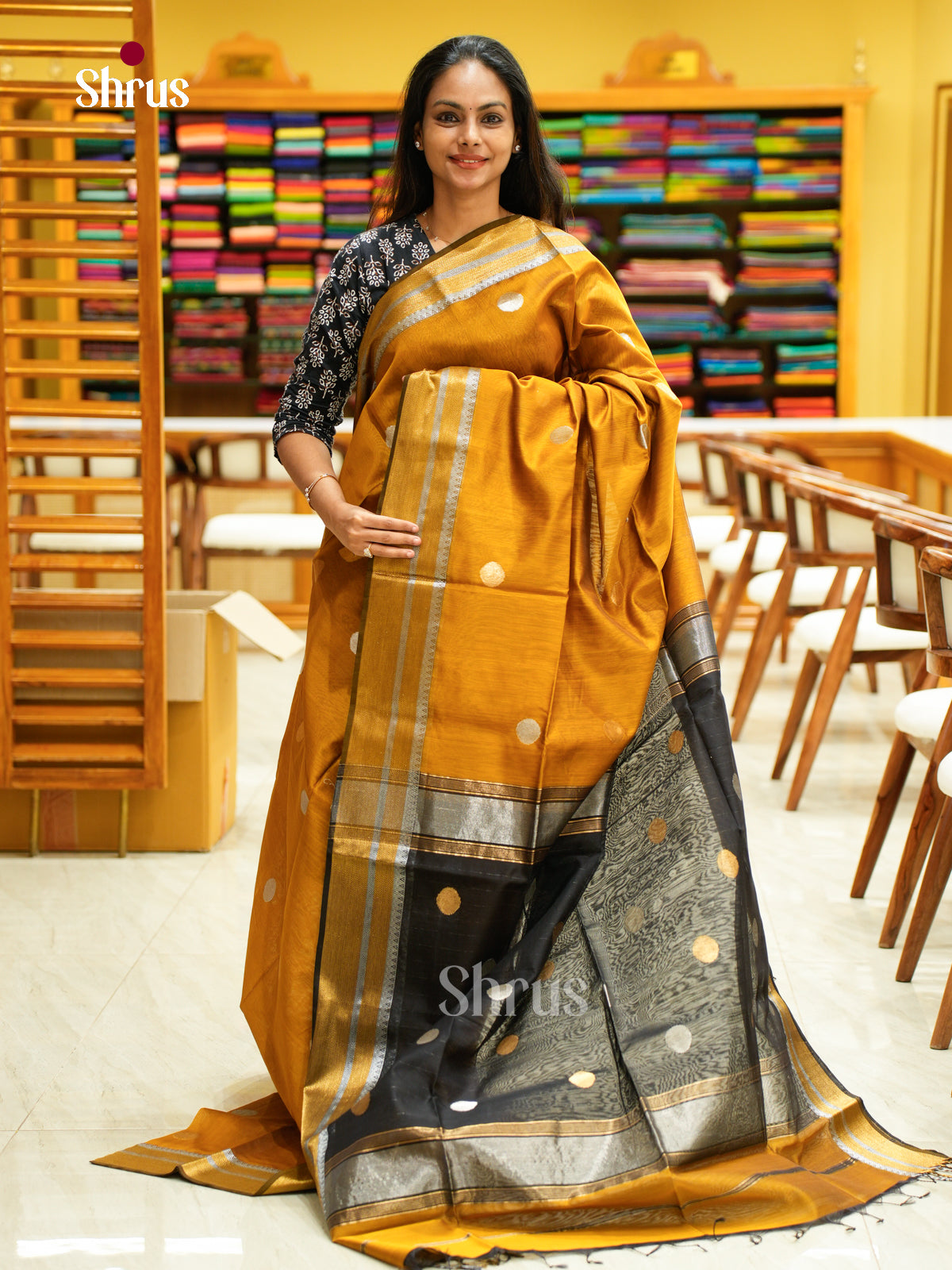 Maheshwari silkcotton Saree - EFS05234 - Shop on Shrus.com