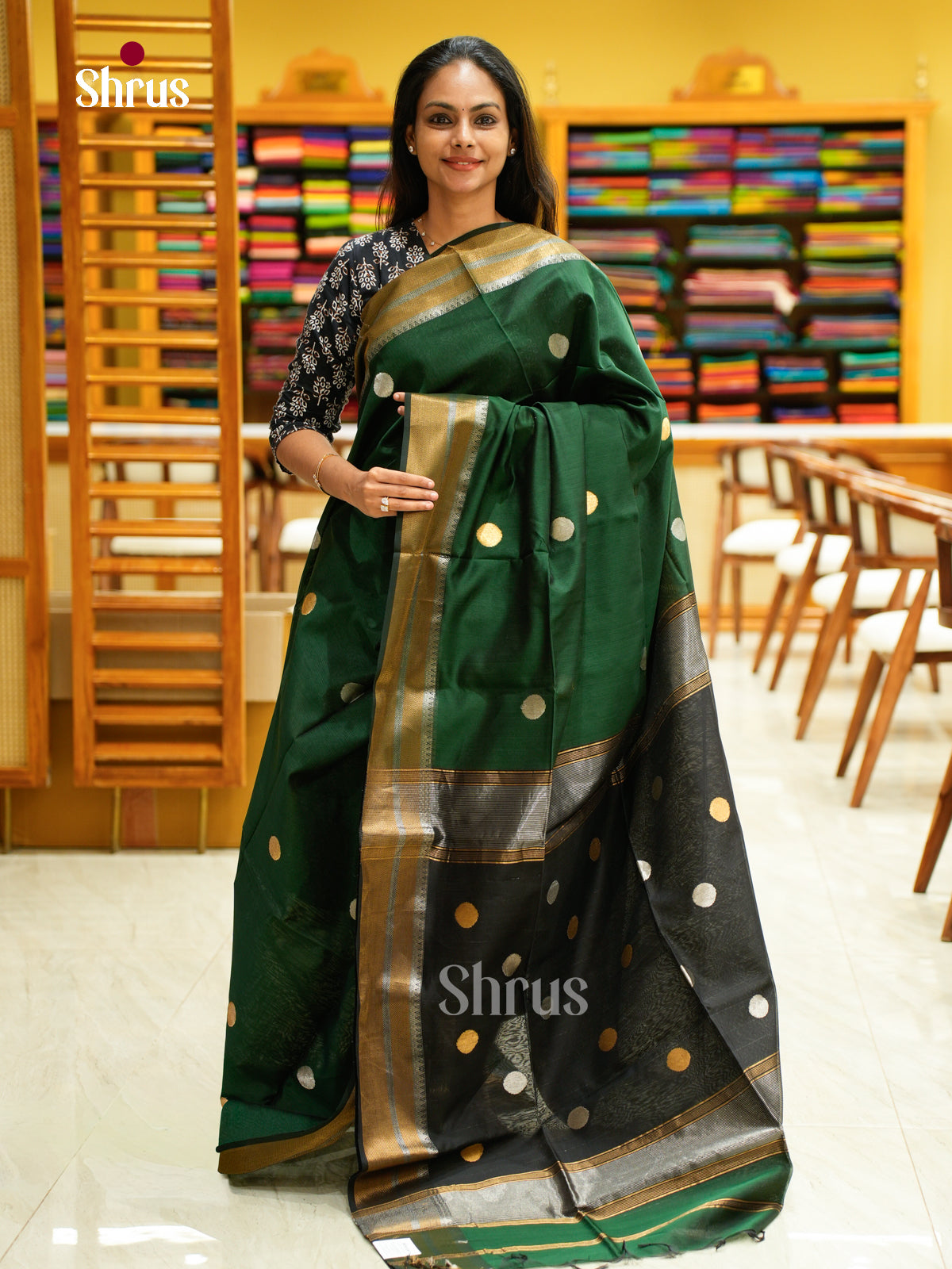 Maheshwari silkcotton Saree - EFS05237 - Shop on Shrus.com