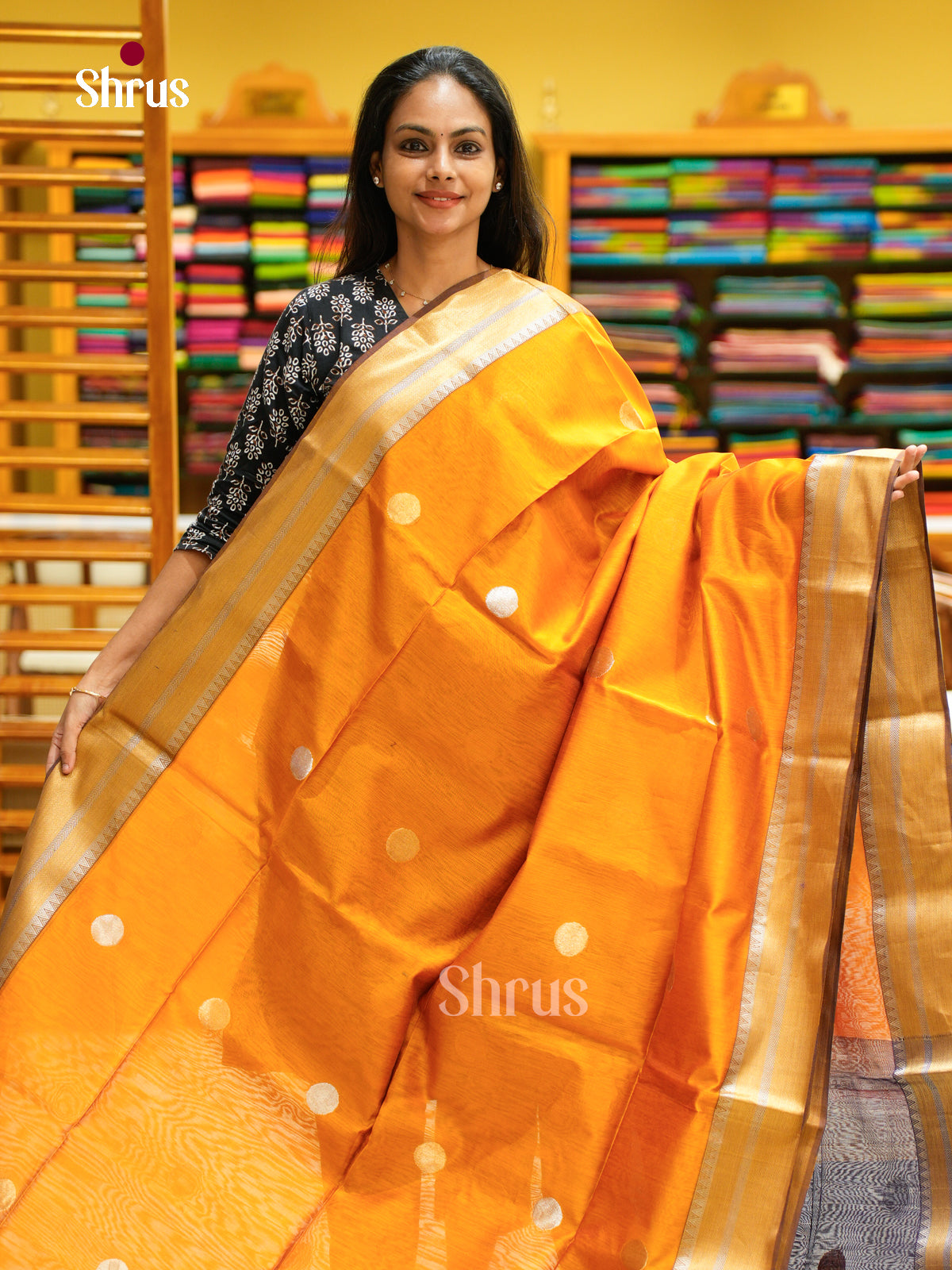 Maheshwari silkcotton Saree - EFS05240 - Shop on Shrus.com