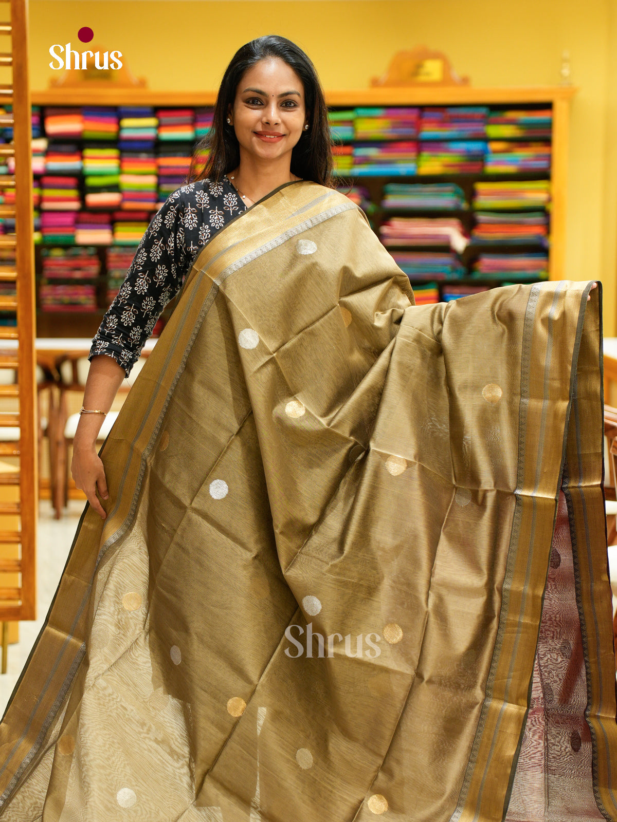 Maheshwari silkcotton Saree - EFS05241 - Shop on Shrus.com