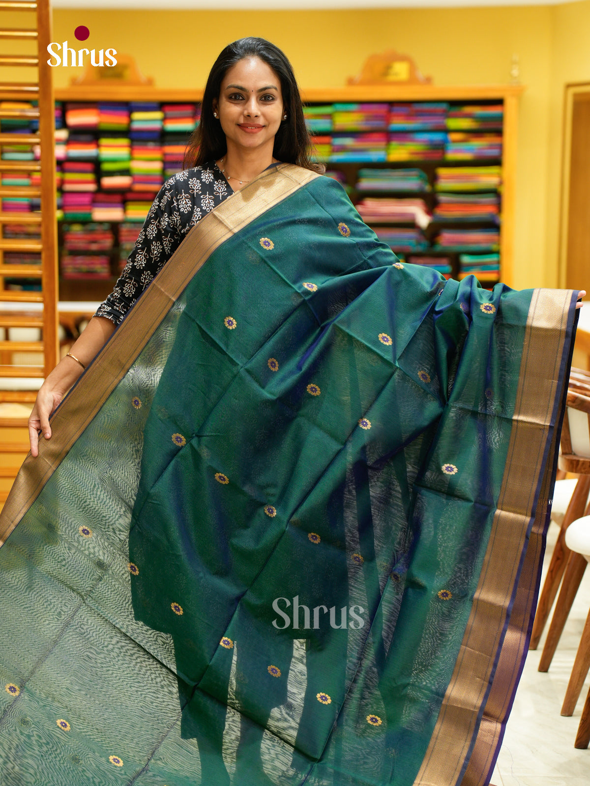 Maheshwari silkcotton Saree - EFS05248 - Shop on Shrus.com