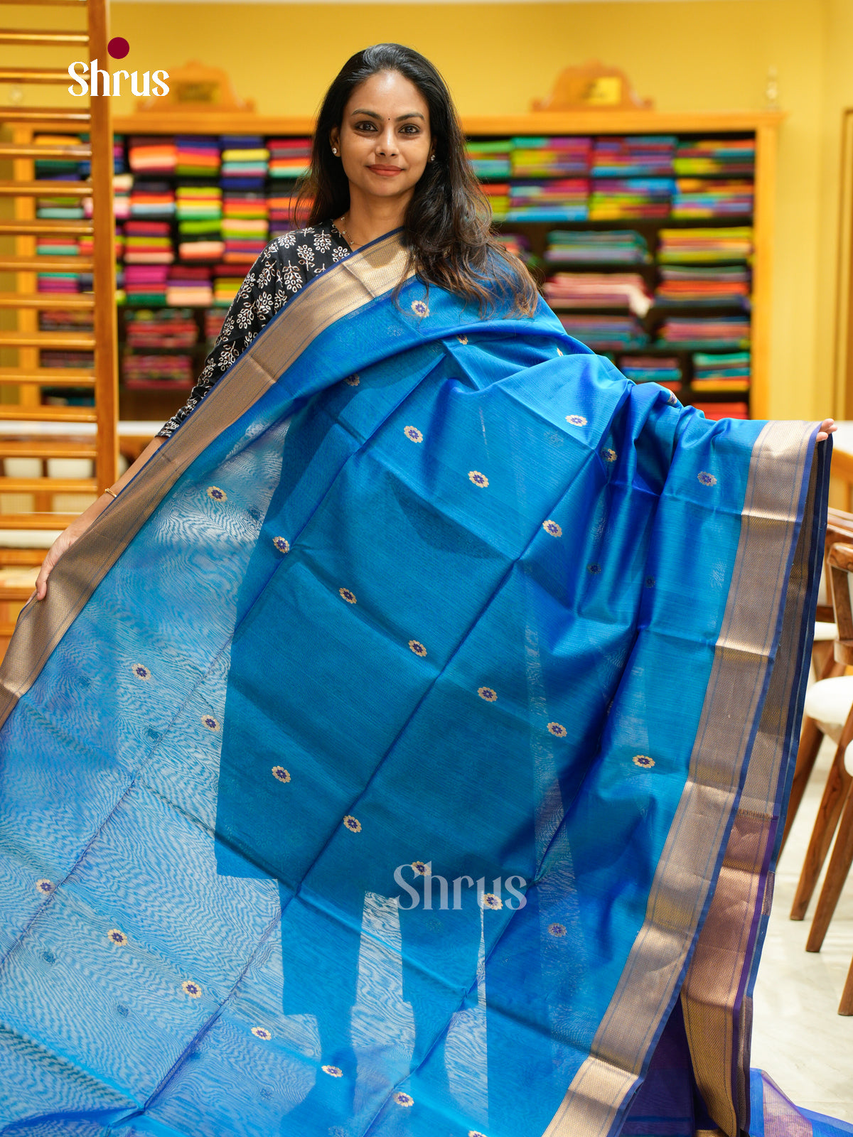 Maheshwari silkcotton Saree - EFS05252 - Shop on Shrus.com