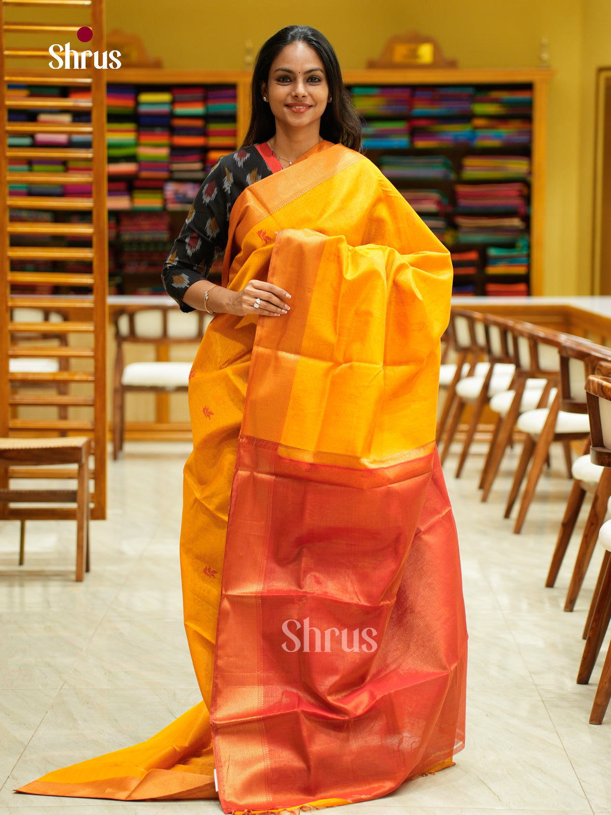 Maheshwari silkcotton Saree - EFS05256 - Shop on Shrus.com