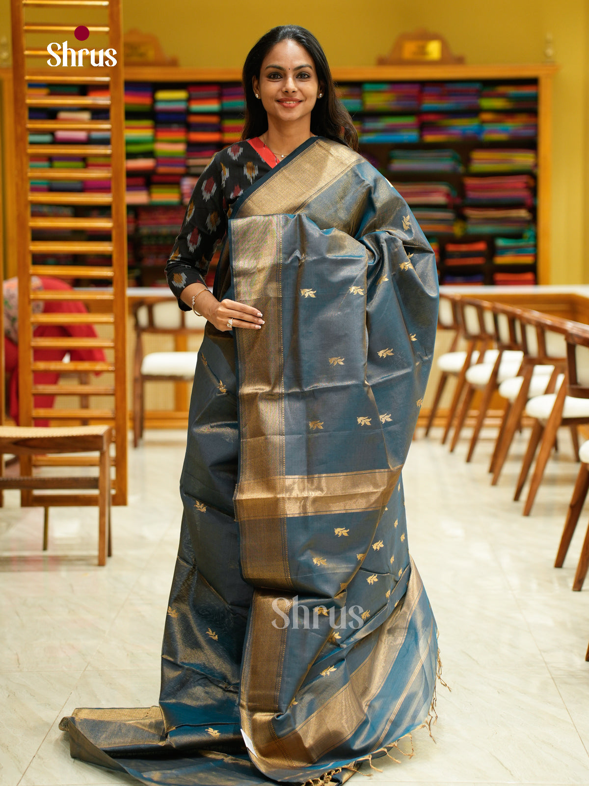 Maheshwari silkcotton Saree - EFS05261 - Shop on Shrus.com