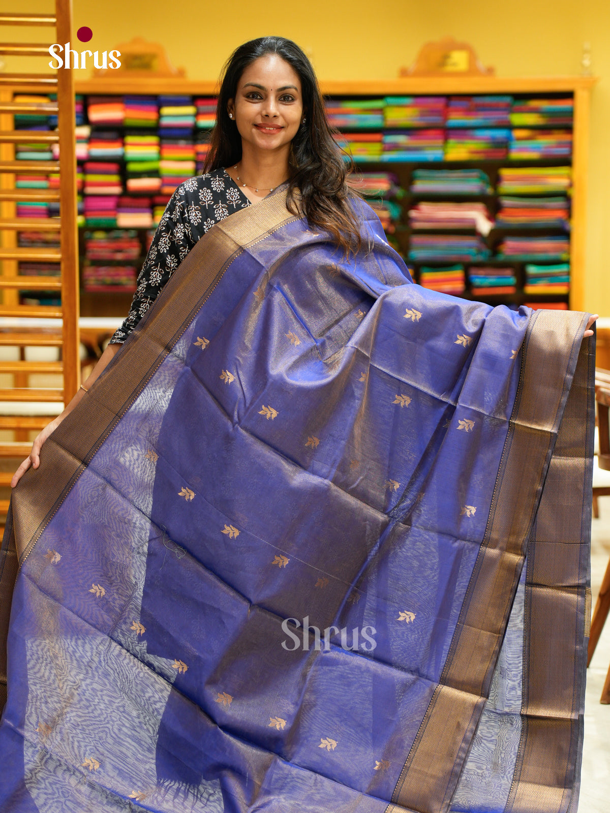 Maheshwari silkcotton Saree - EFS05265 - Shop on Shrus.com