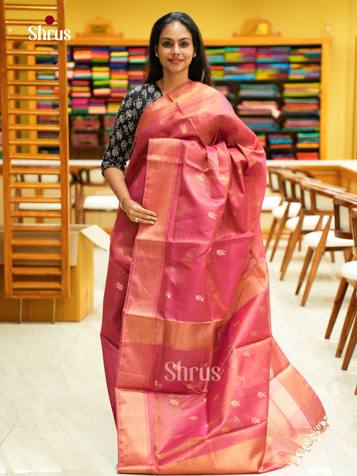 Maheshwari silkcotton Saree - EFS05271 - Shop on Shrus.com
