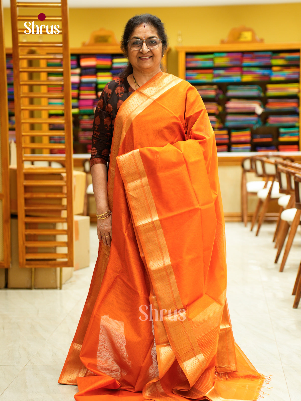 Maheshwari silkcotton Saree - EFS05277 - Shop on Shrus.com